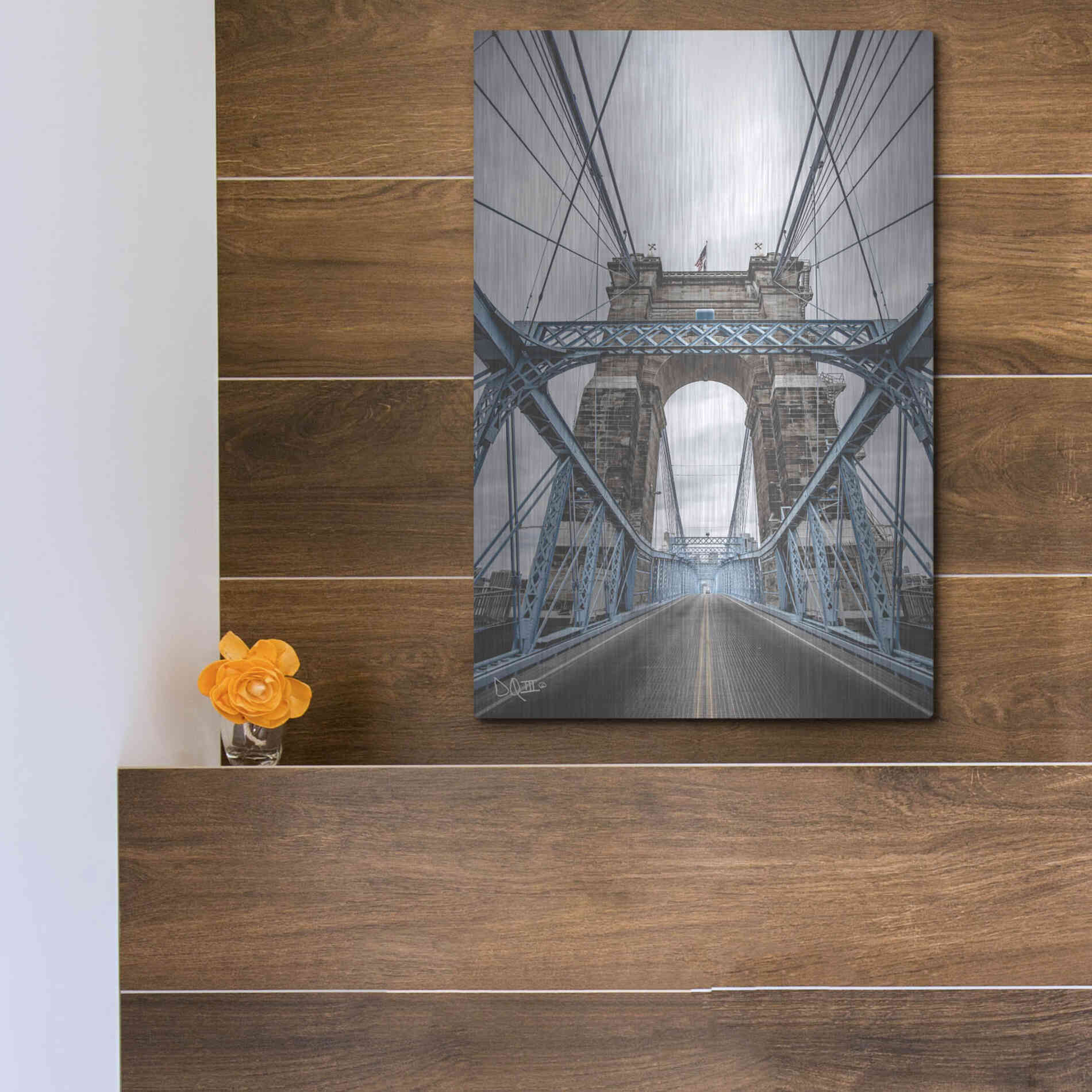 Luxe Metal Art 'The Blues I' by Donnie Quillen Metal Wall Art,12x16