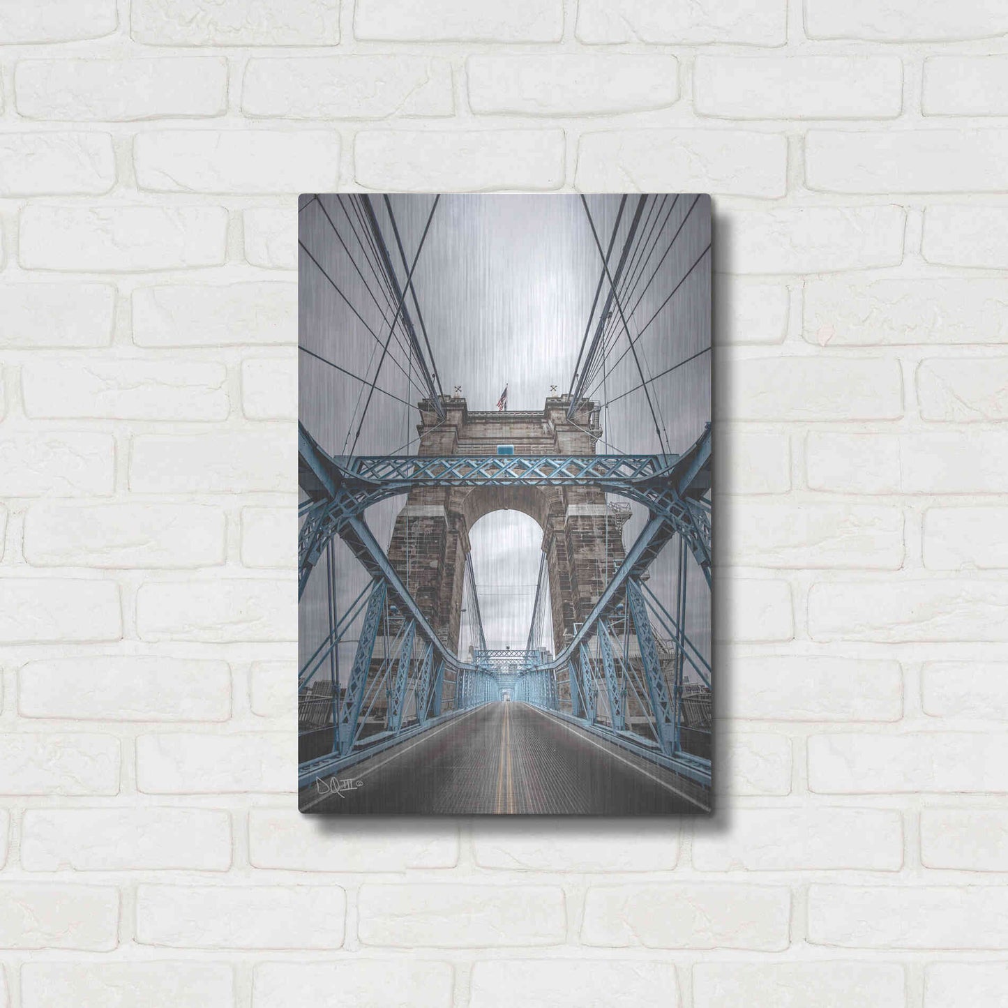 Luxe Metal Art 'The Blues I' by Donnie Quillen Metal Wall Art,16x24