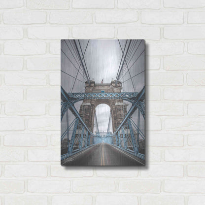 Luxe Metal Art 'The Blues I' by Donnie Quillen Metal Wall Art,16x24