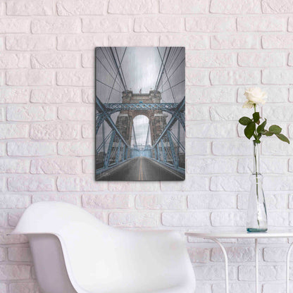 Luxe Metal Art 'The Blues I' by Donnie Quillen Metal Wall Art,16x24