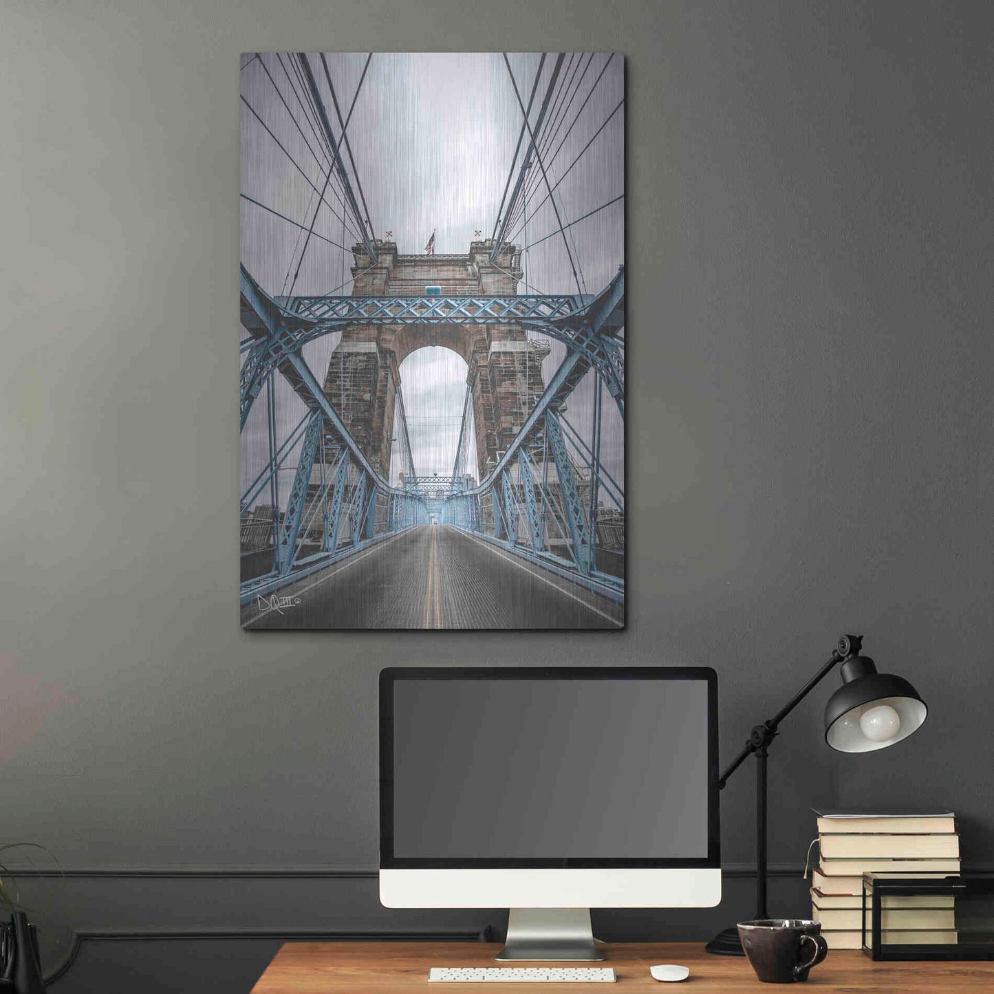 Luxe Metal Art 'The Blues I' by Donnie Quillen Metal Wall Art,24x36