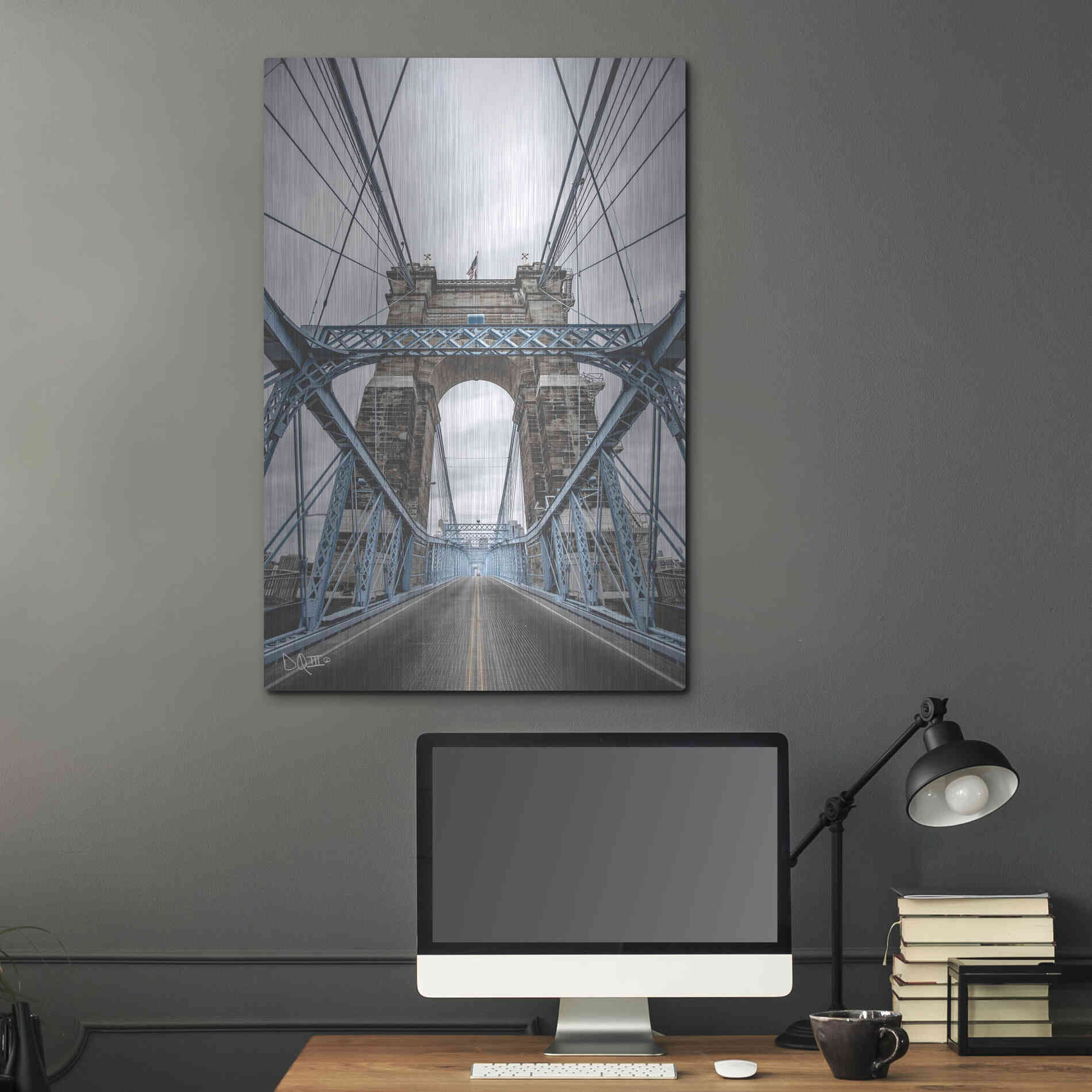 Luxe Metal Art 'The Blues I' by Donnie Quillen Metal Wall Art,24x36