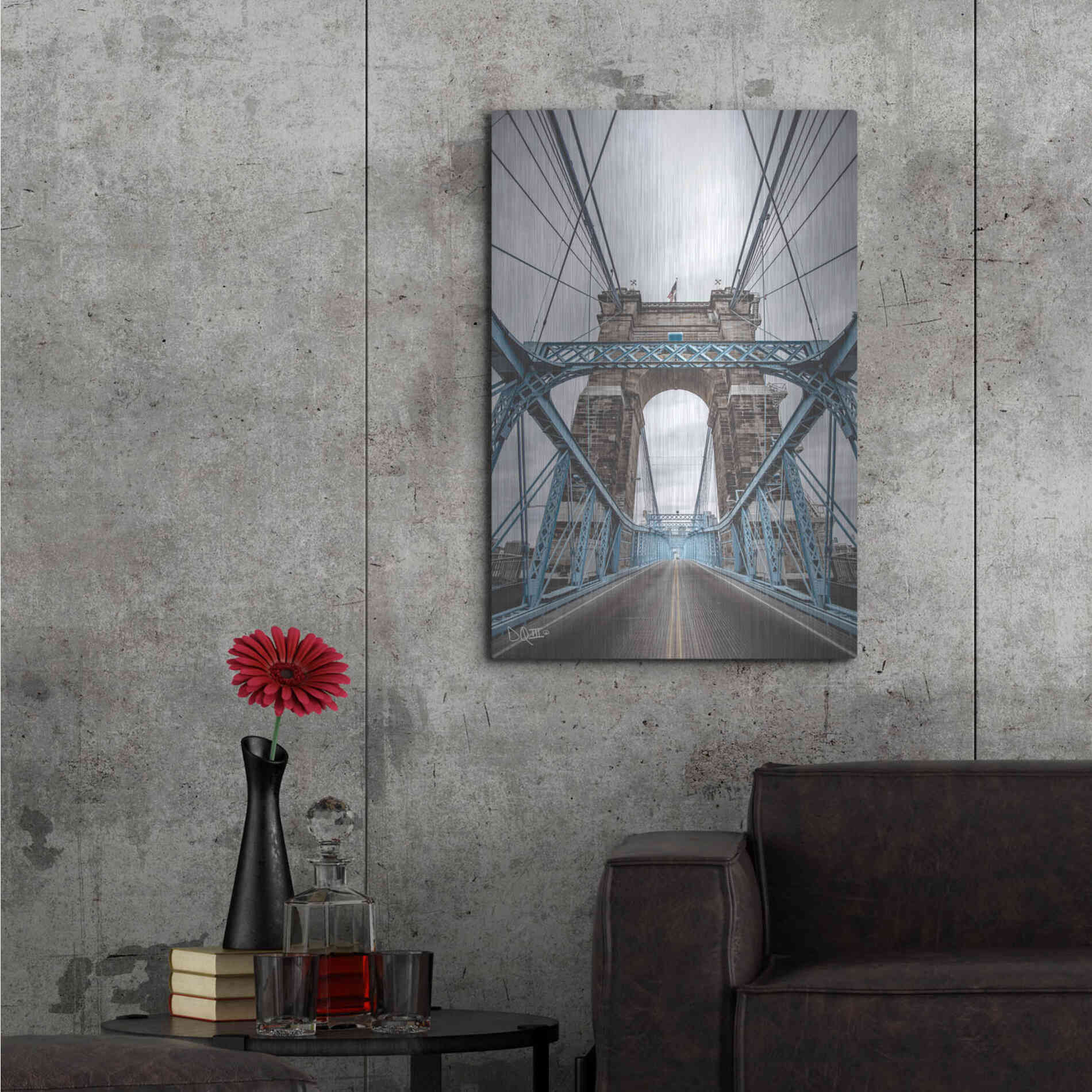 Luxe Metal Art 'The Blues I' by Donnie Quillen Metal Wall Art,24x36