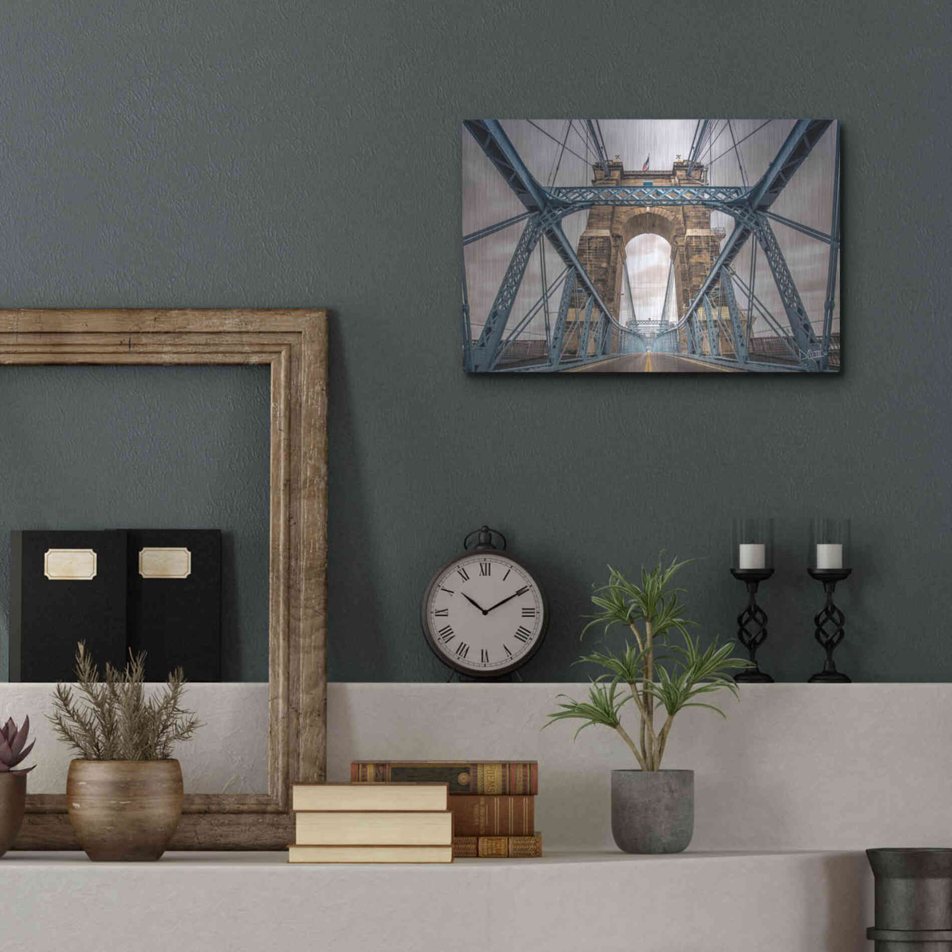 Luxe Metal Art 'The Blues II' by Donnie Quillen Metal Wall Art,16x12