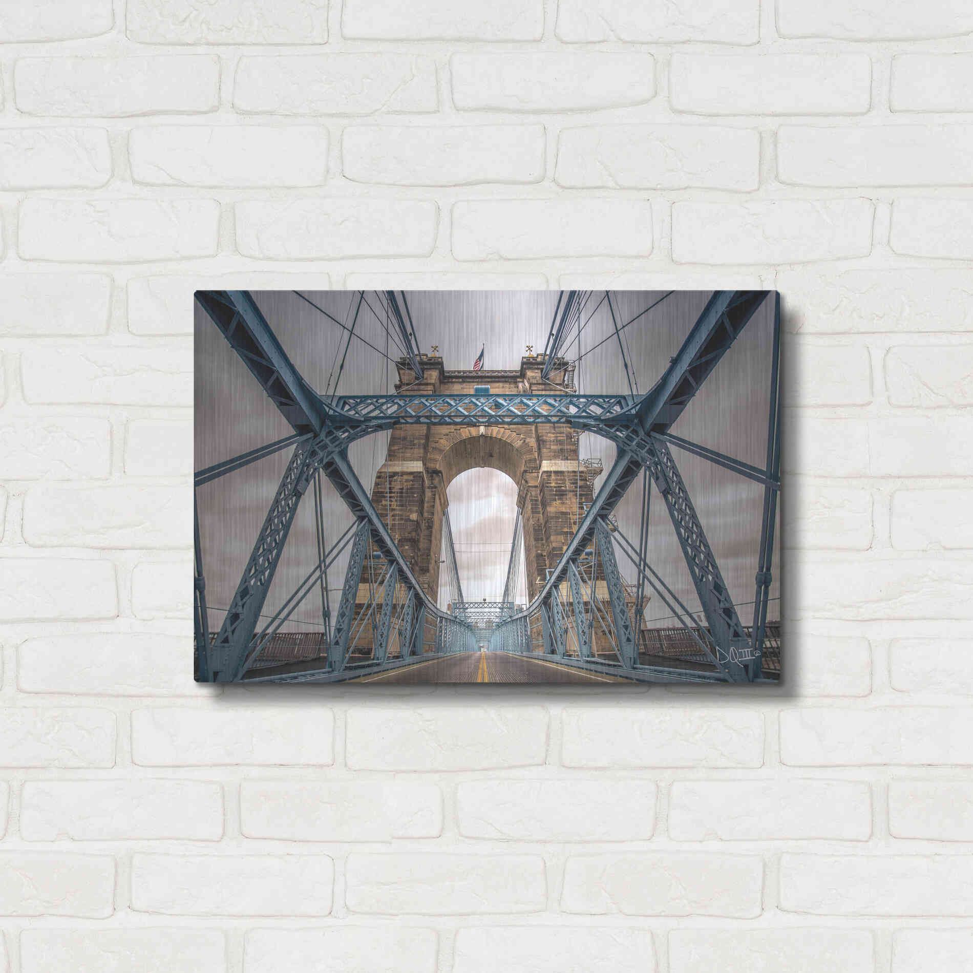 Luxe Metal Art 'The Blues II' by Donnie Quillen Metal Wall Art,24x16