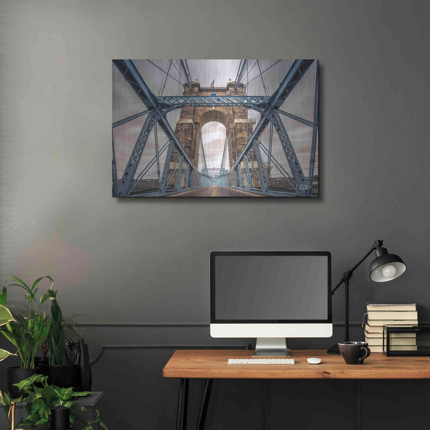 Luxe Metal Art 'The Blues II' by Donnie Quillen Metal Wall Art,36x24
