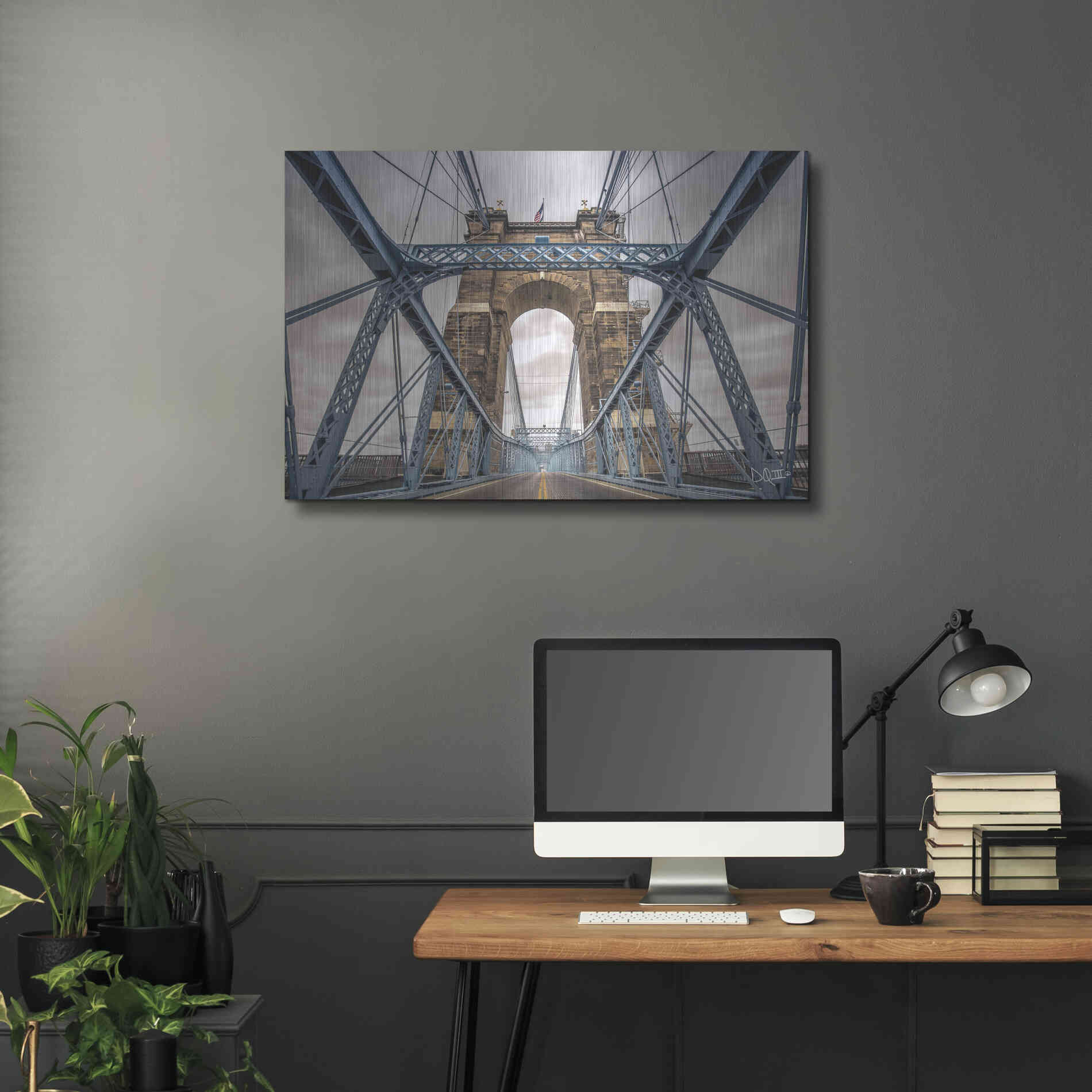 Luxe Metal Art 'The Blues II' by Donnie Quillen Metal Wall Art,36x24