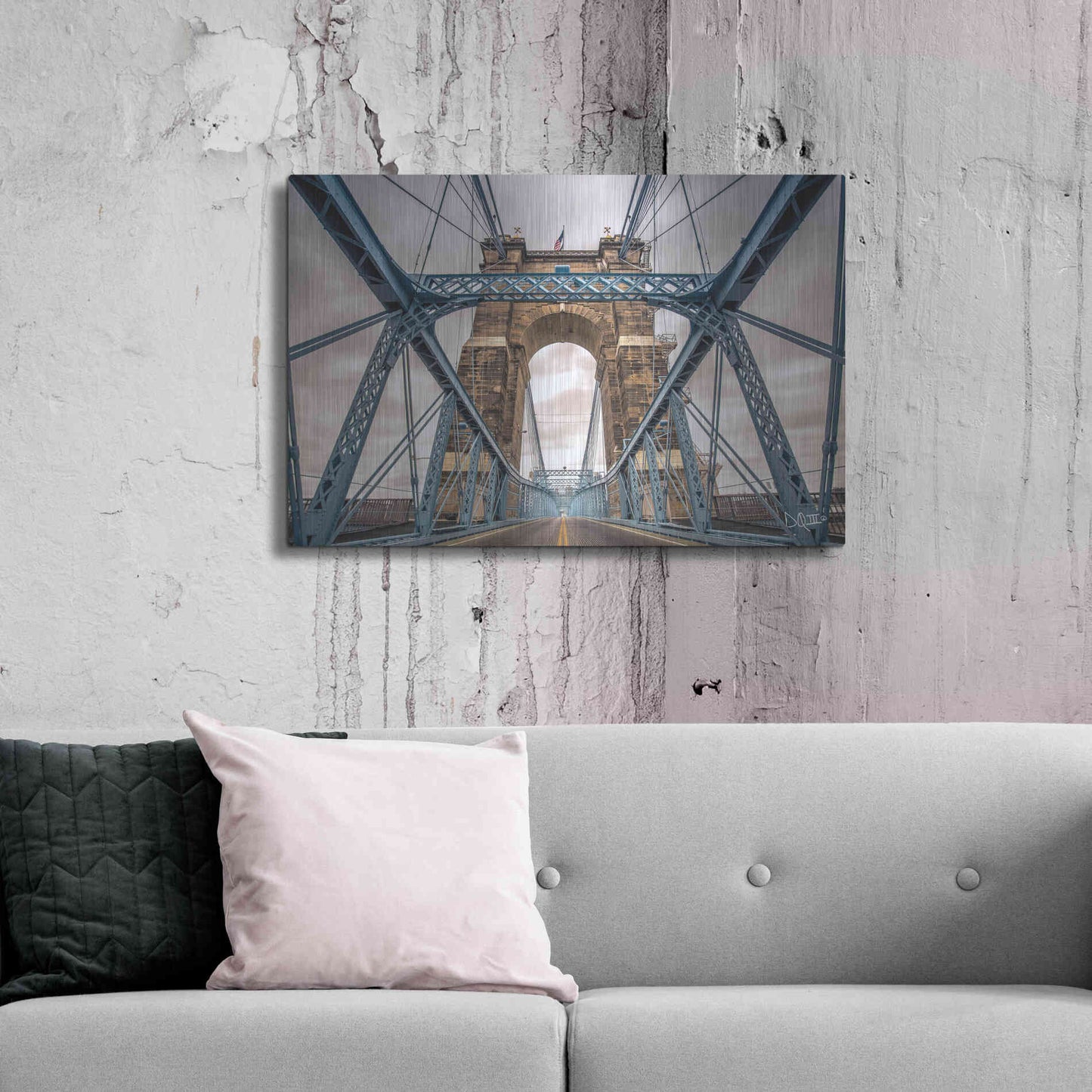 Luxe Metal Art 'The Blues II' by Donnie Quillen Metal Wall Art,36x24