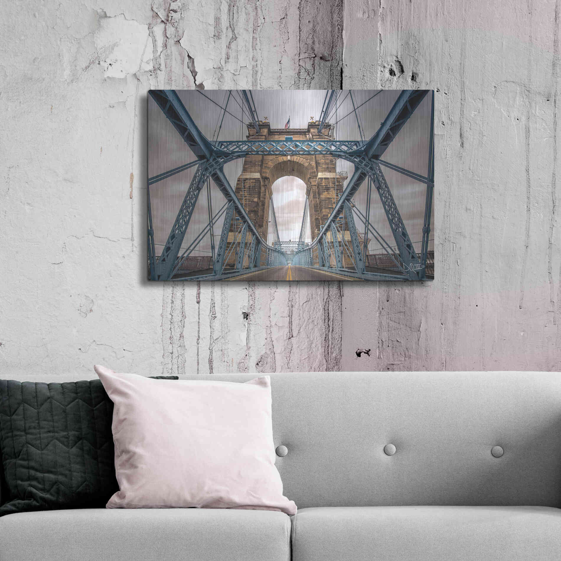 Luxe Metal Art 'The Blues II' by Donnie Quillen Metal Wall Art,36x24