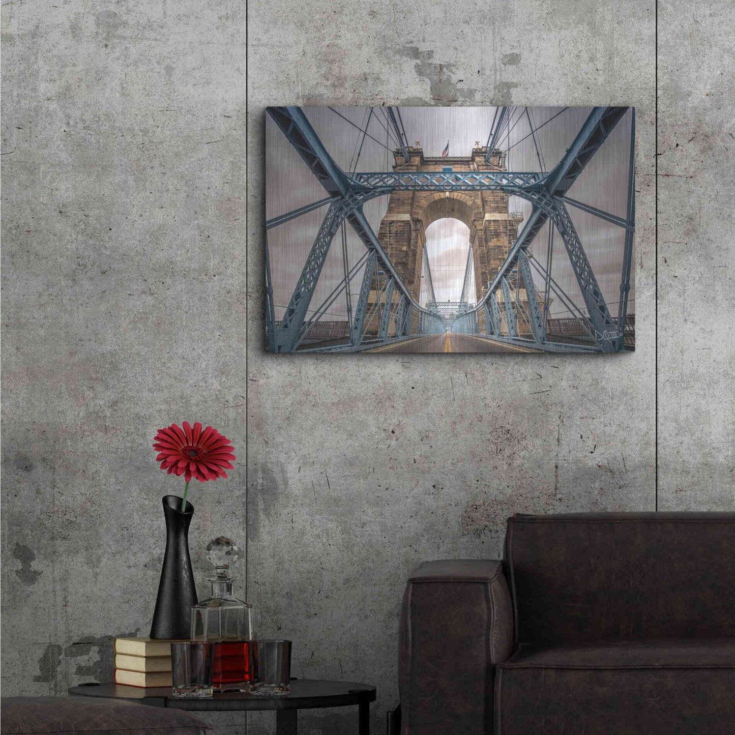 Luxe Metal Art 'The Blues II' by Donnie Quillen Metal Wall Art,36x24