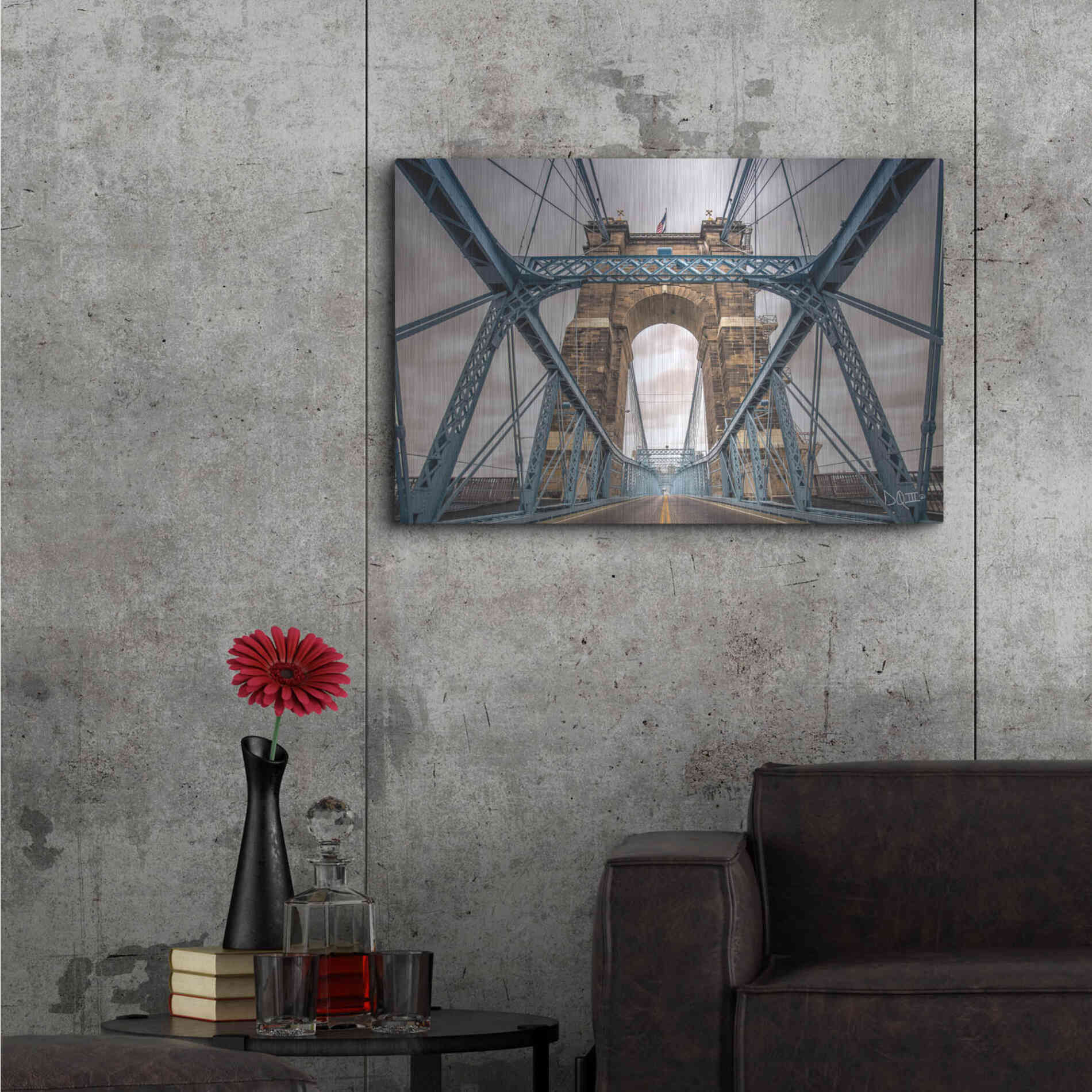 Luxe Metal Art 'The Blues II' by Donnie Quillen Metal Wall Art,36x24