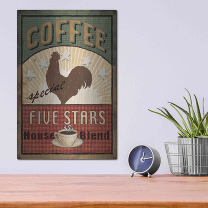 Luxe Metal Art 'Coffee Blend III' by Daphne Brissonet, Metal Wall Art,12x16