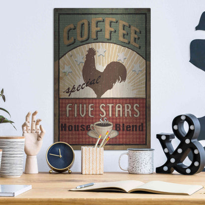 Luxe Metal Art 'Coffee Blend III' by Daphne Brissonet, Metal Wall Art,12x16