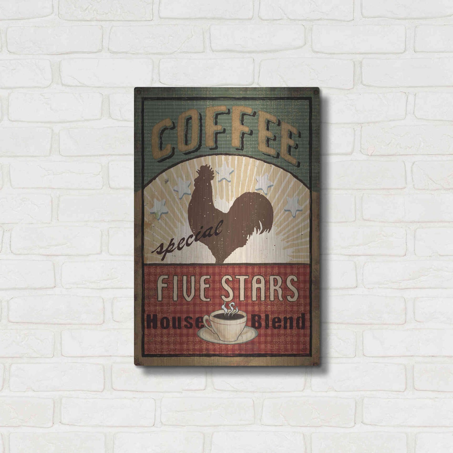 Luxe Metal Art 'Coffee Blend III' by Daphne Brissonet, Metal Wall Art,16x24