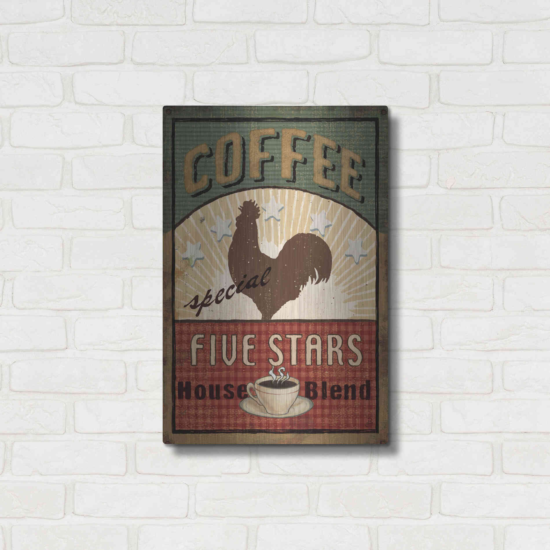 Luxe Metal Art 'Coffee Blend III' by Daphne Brissonet, Metal Wall Art,16x24