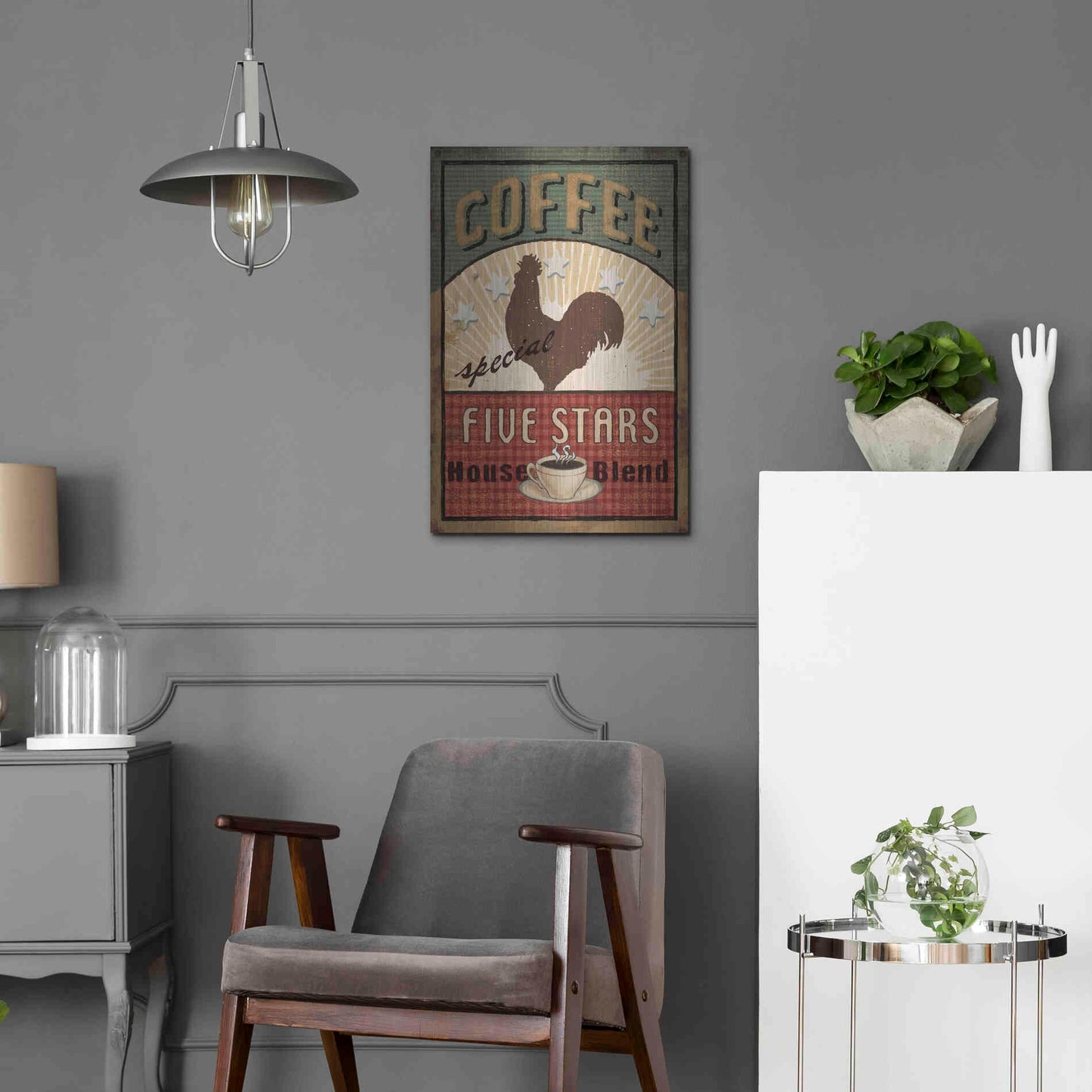 Luxe Metal Art 'Coffee Blend III' by Daphne Brissonet, Metal Wall Art,16x24