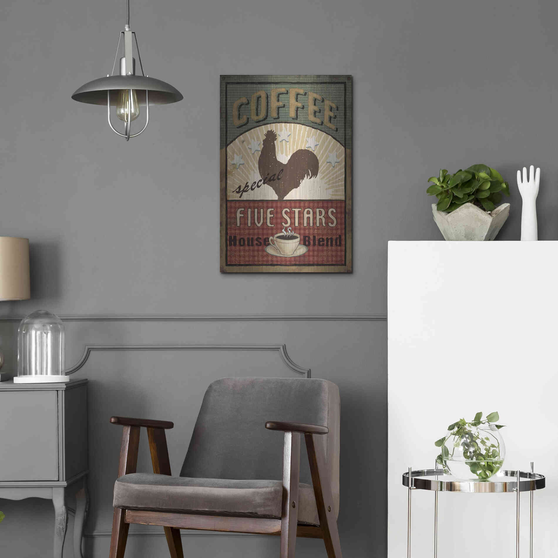 Luxe Metal Art 'Coffee Blend III' by Daphne Brissonet, Metal Wall Art,16x24