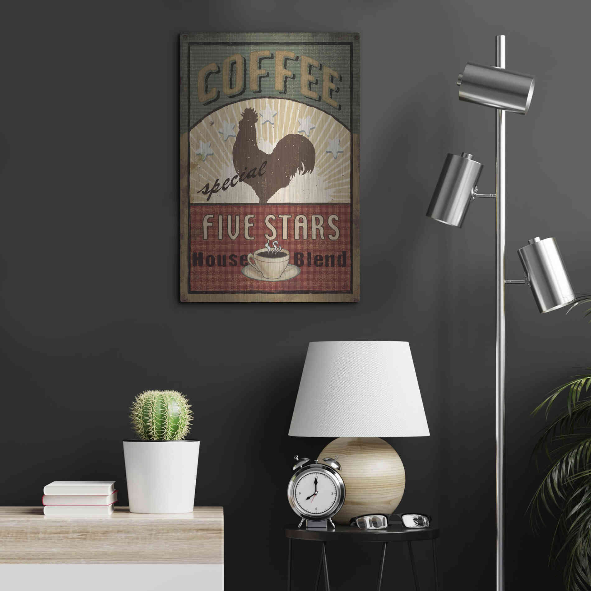 Luxe Metal Art 'Coffee Blend III' by Daphne Brissonet, Metal Wall Art,16x24