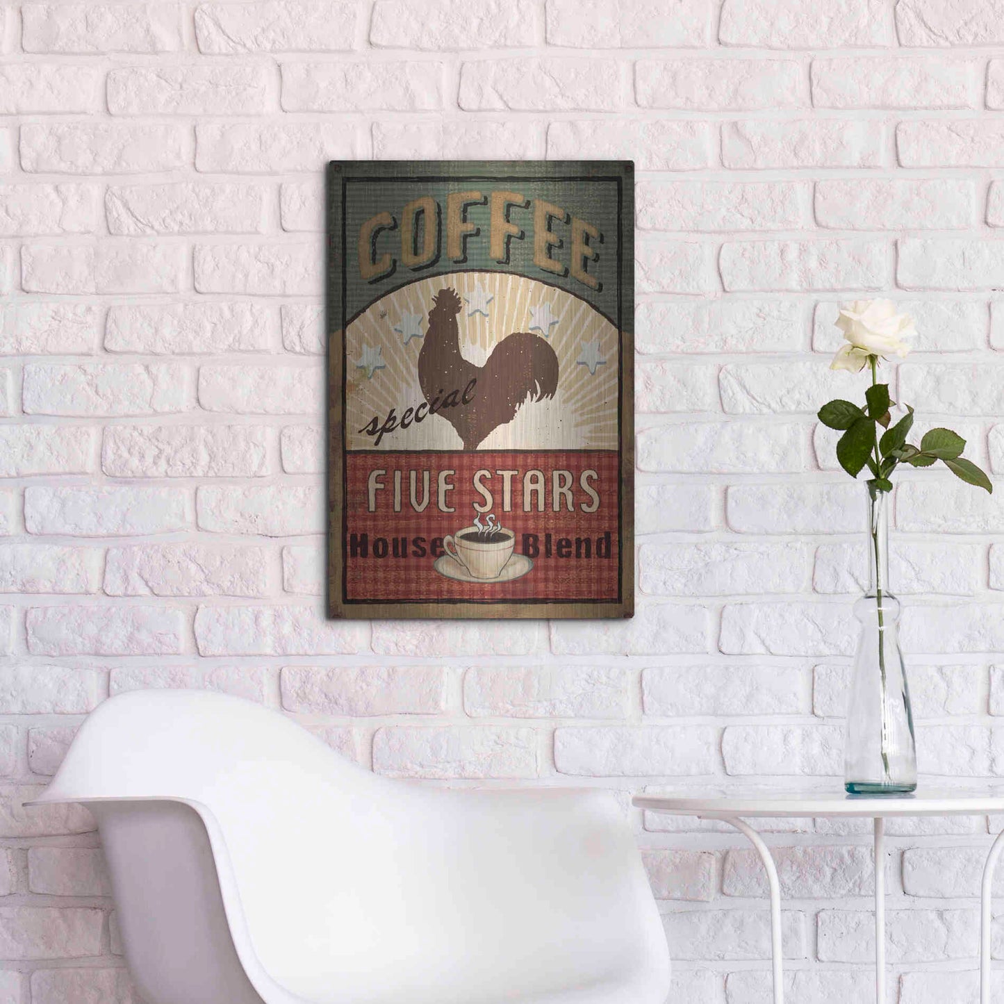 Luxe Metal Art 'Coffee Blend III' by Daphne Brissonet, Metal Wall Art,16x24