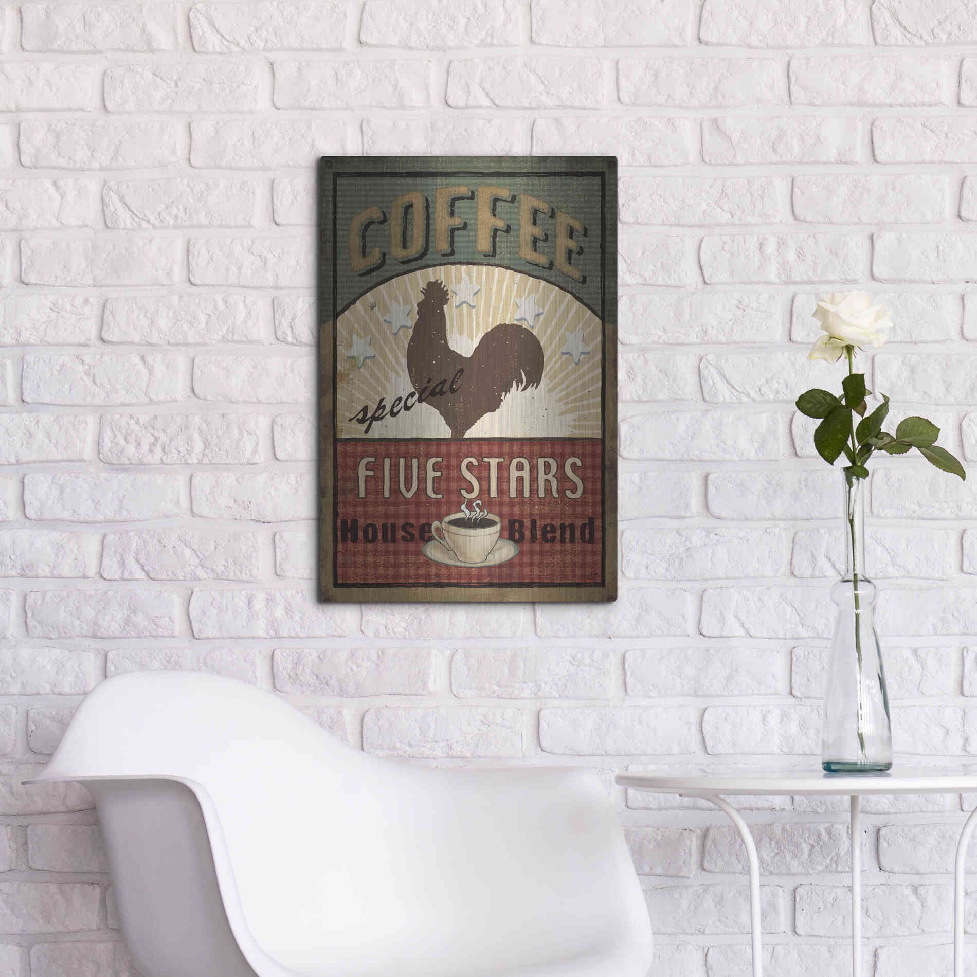 Luxe Metal Art 'Coffee Blend III' by Daphne Brissonet, Metal Wall Art,16x24
