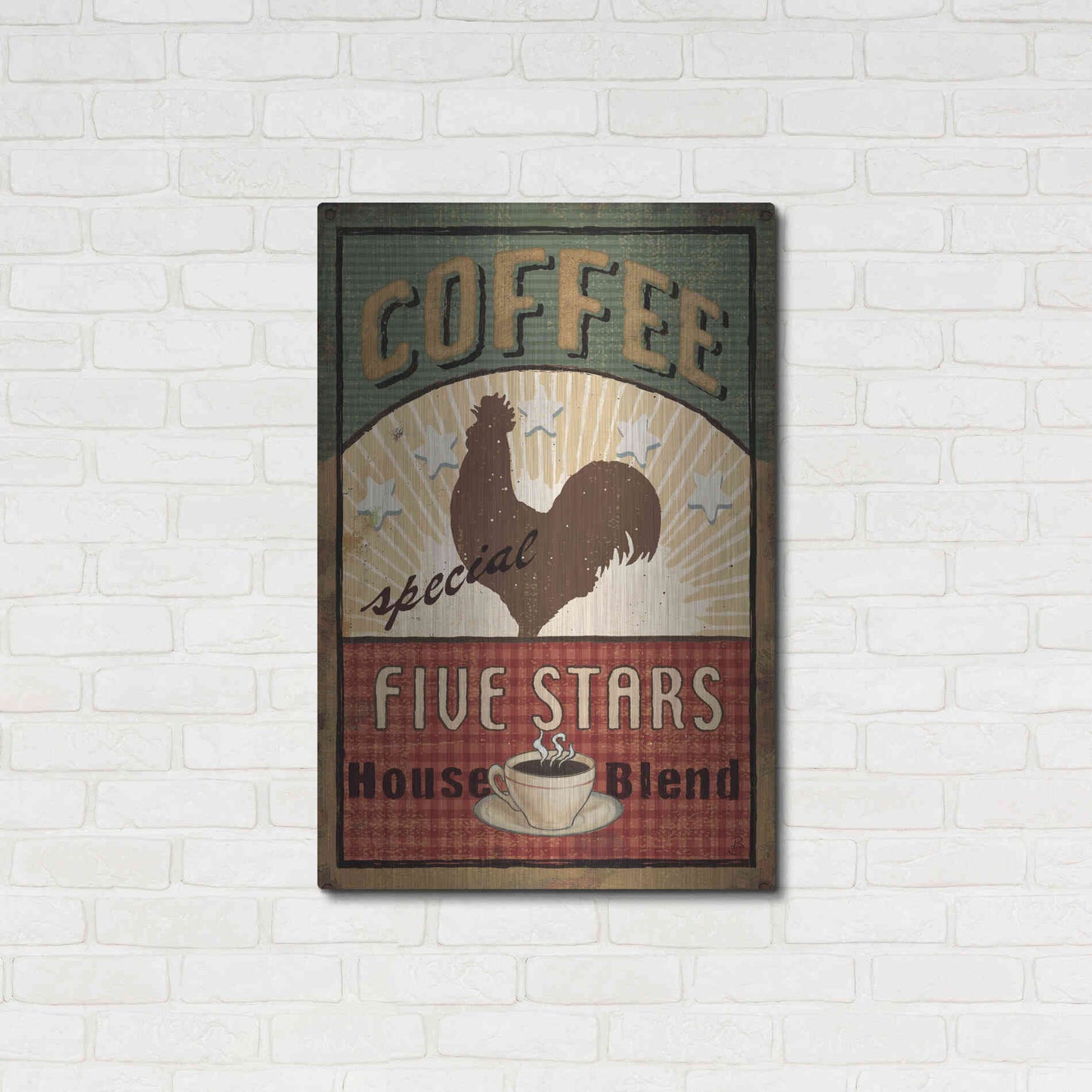 Luxe Metal Art 'Coffee Blend III' by Daphne Brissonet, Metal Wall Art,24x36