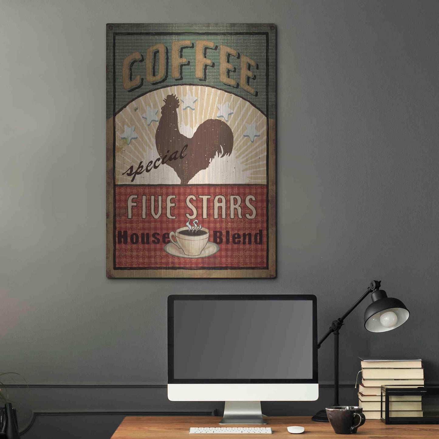 Luxe Metal Art 'Coffee Blend III' by Daphne Brissonet, Metal Wall Art,24x36