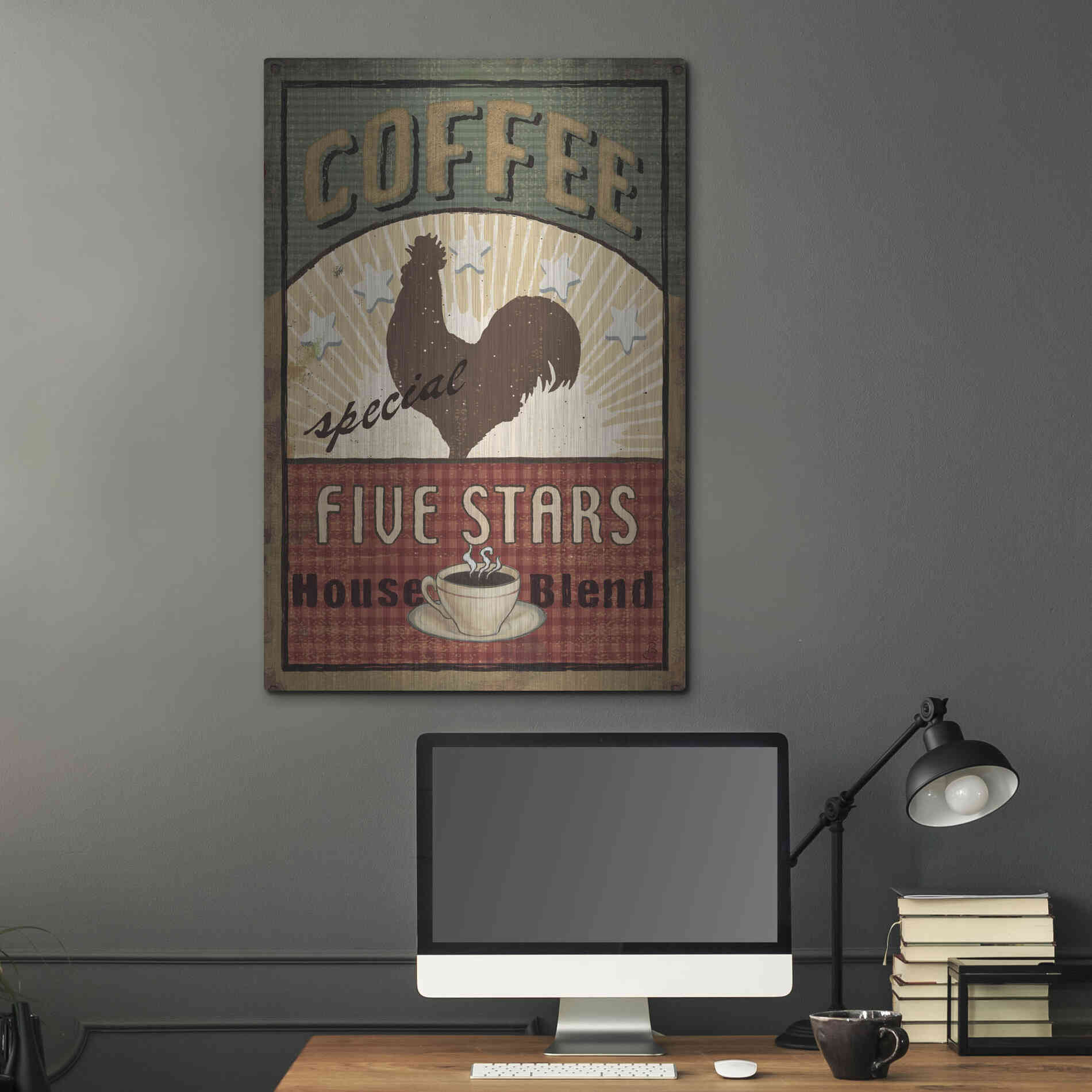 Luxe Metal Art 'Coffee Blend III' by Daphne Brissonet, Metal Wall Art,24x36