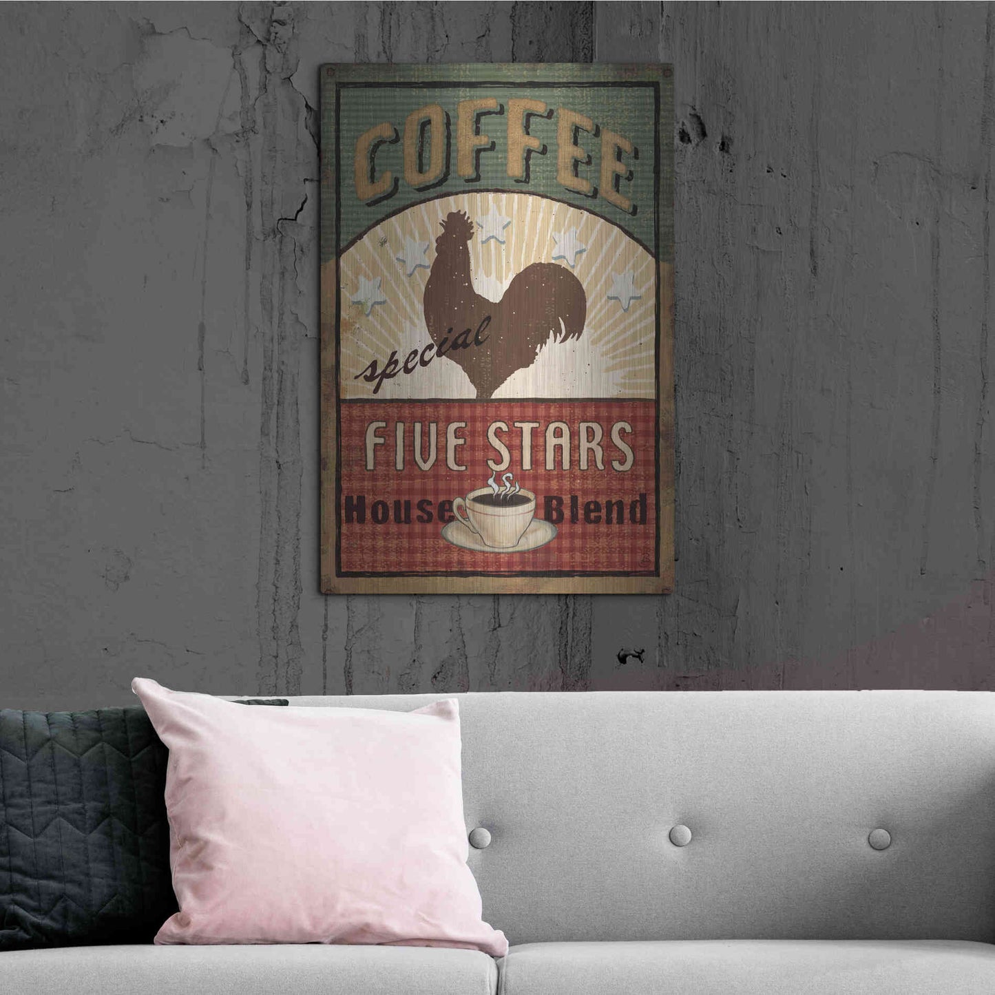 Luxe Metal Art 'Coffee Blend III' by Daphne Brissonet, Metal Wall Art,24x36