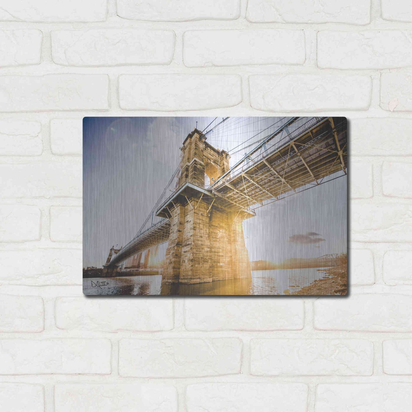 Luxe Metal Art 'Double Sunset' by Donnie Quillen Metal Wall Art,16x12