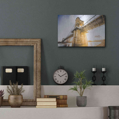 Luxe Metal Art 'Double Sunset' by Donnie Quillen Metal Wall Art,16x12