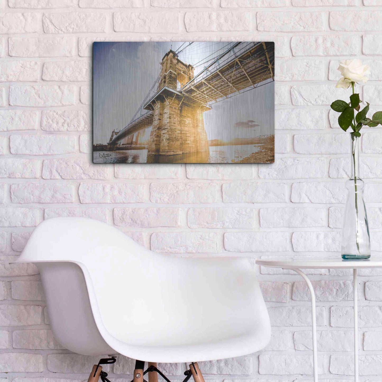 Luxe Metal Art 'Double Sunset' by Donnie Quillen Metal Wall Art,24x16