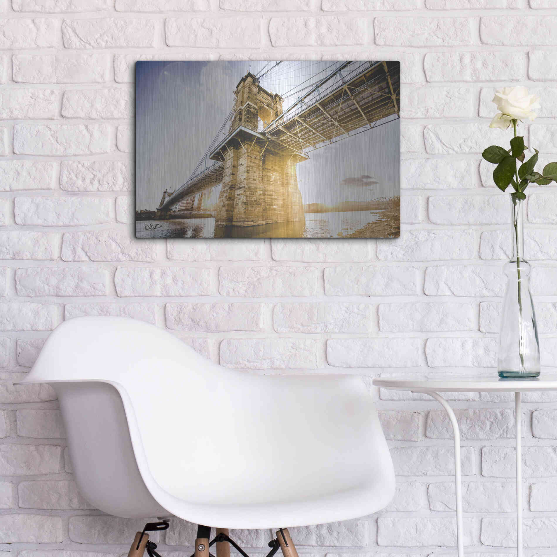 Luxe Metal Art 'Double Sunset' by Donnie Quillen Metal Wall Art,24x16