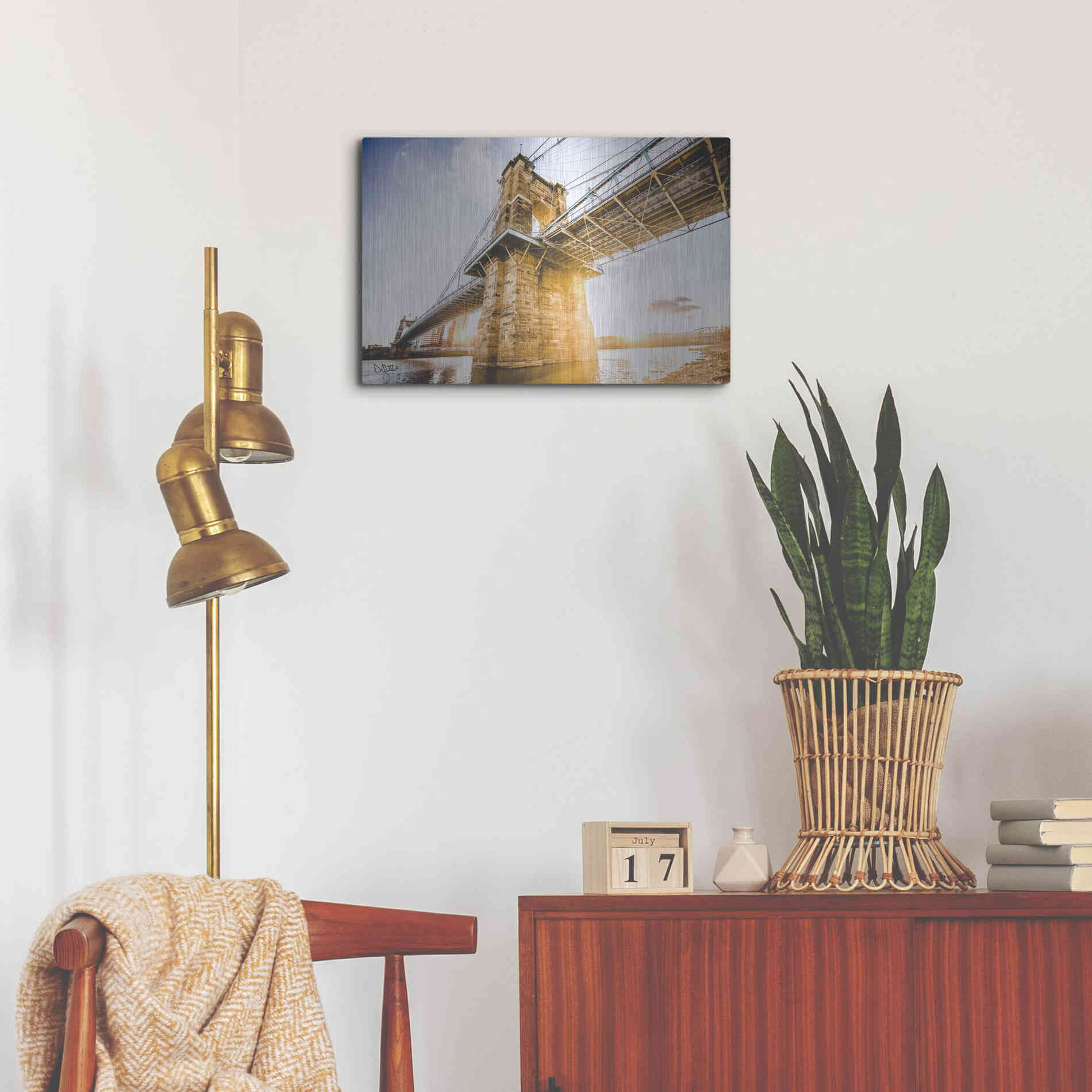 Luxe Metal Art 'Double Sunset' by Donnie Quillen Metal Wall Art,24x16