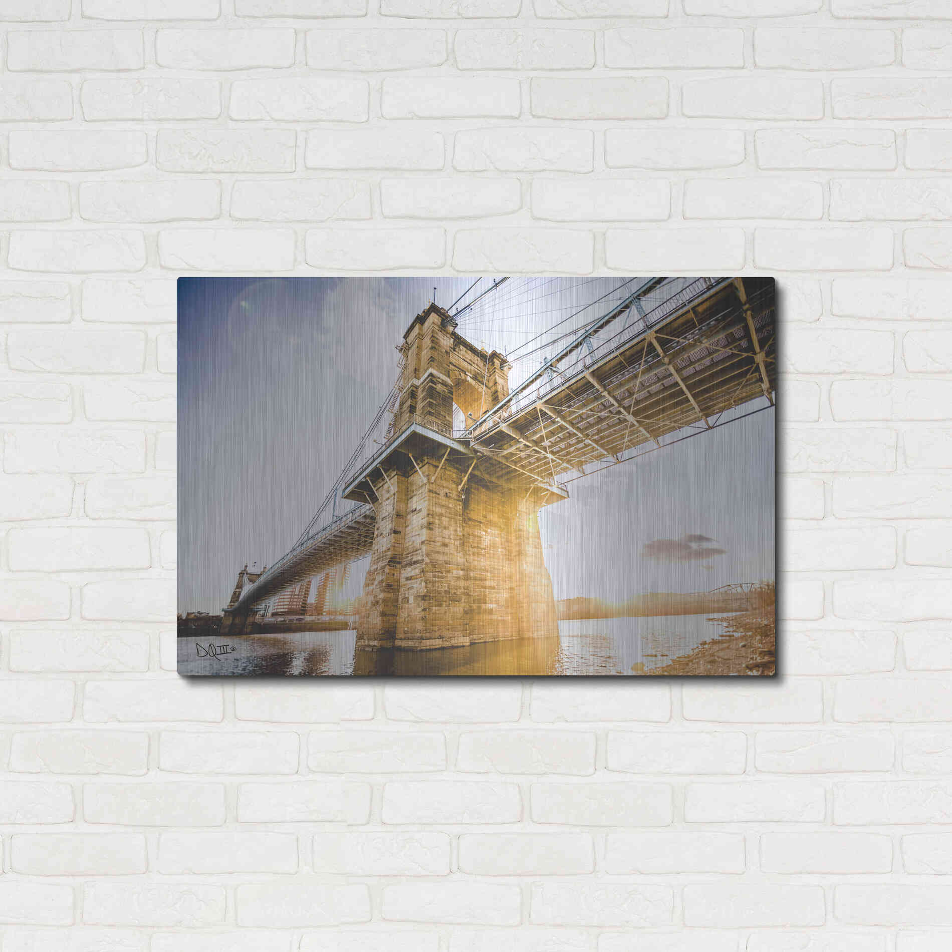 Luxe Metal Art 'Double Sunset' by Donnie Quillen Metal Wall Art,36x24