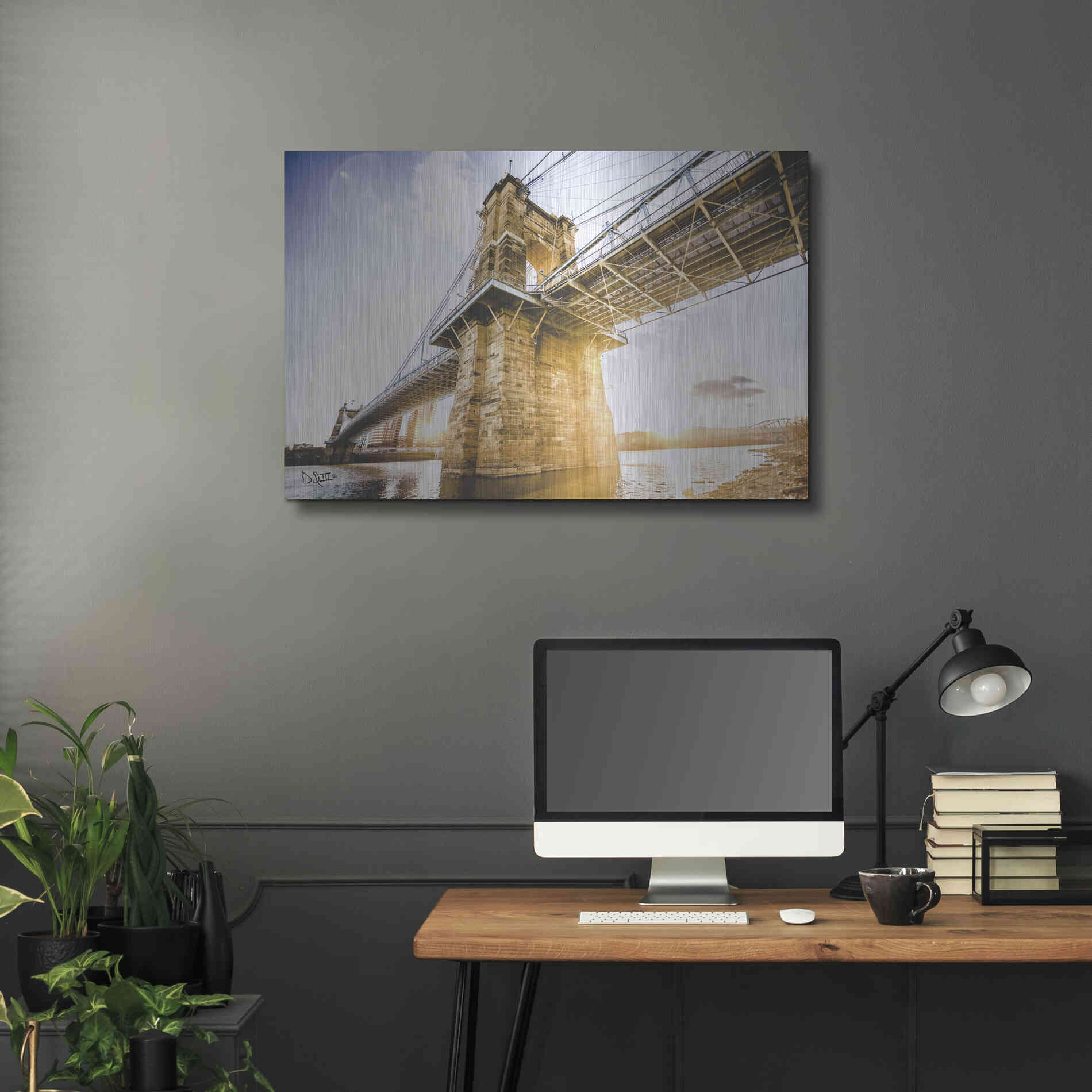 Luxe Metal Art 'Double Sunset' by Donnie Quillen Metal Wall Art,36x24