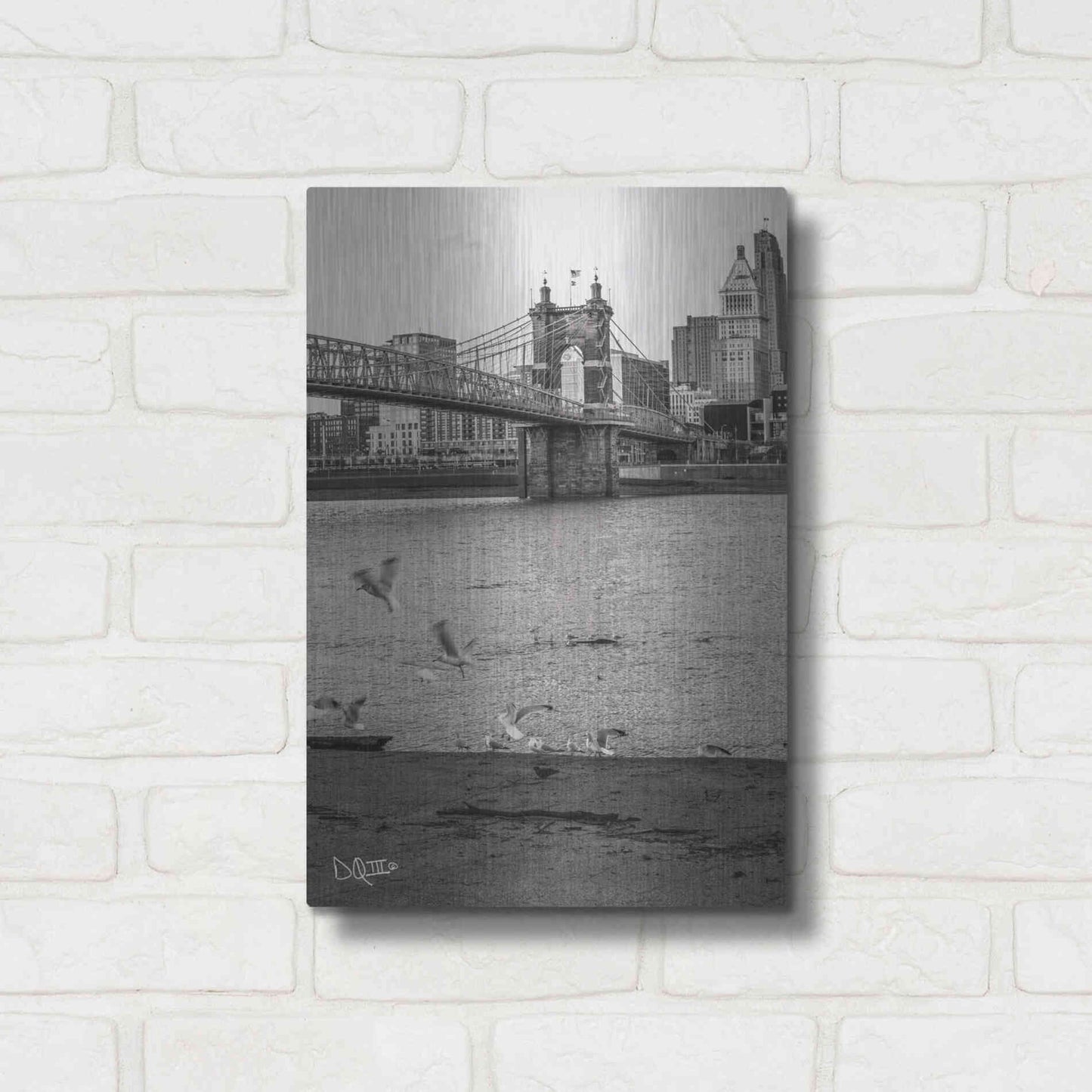 Luxe Metal Art 'Suspension Bridge I' by Donnie Quillen Metal Wall Art,12x16
