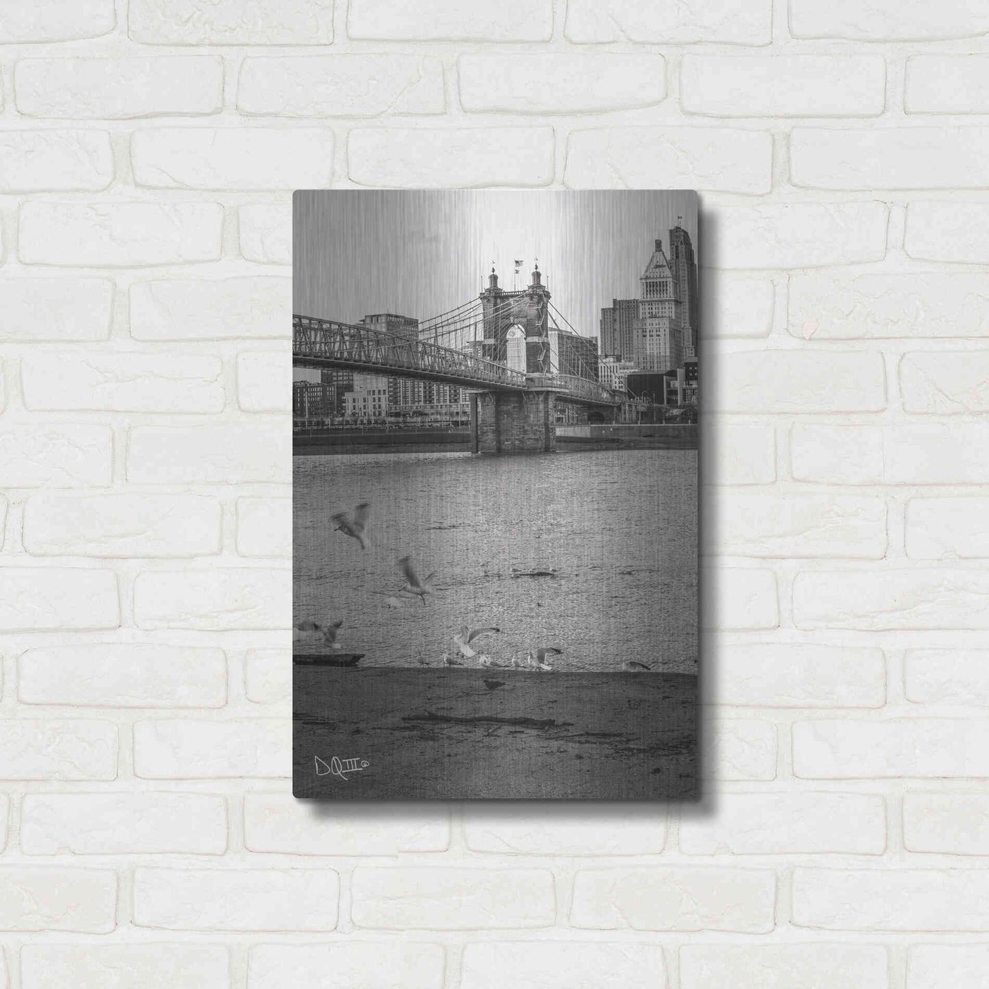 Luxe Metal Art 'Suspension Bridge I' by Donnie Quillen Metal Wall Art,16x24
