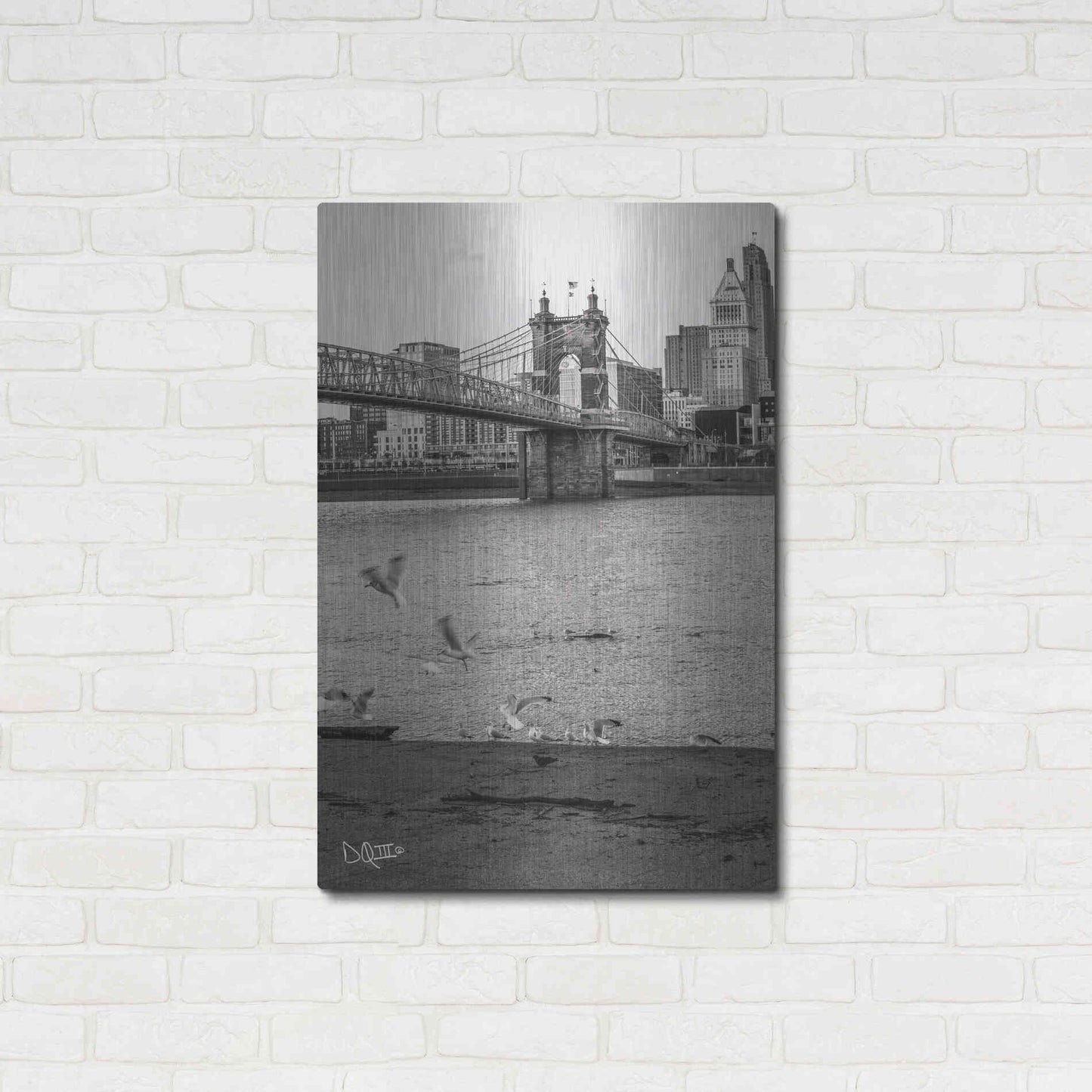 Luxe Metal Art 'Suspension Bridge I' by Donnie Quillen Metal Wall Art,24x36