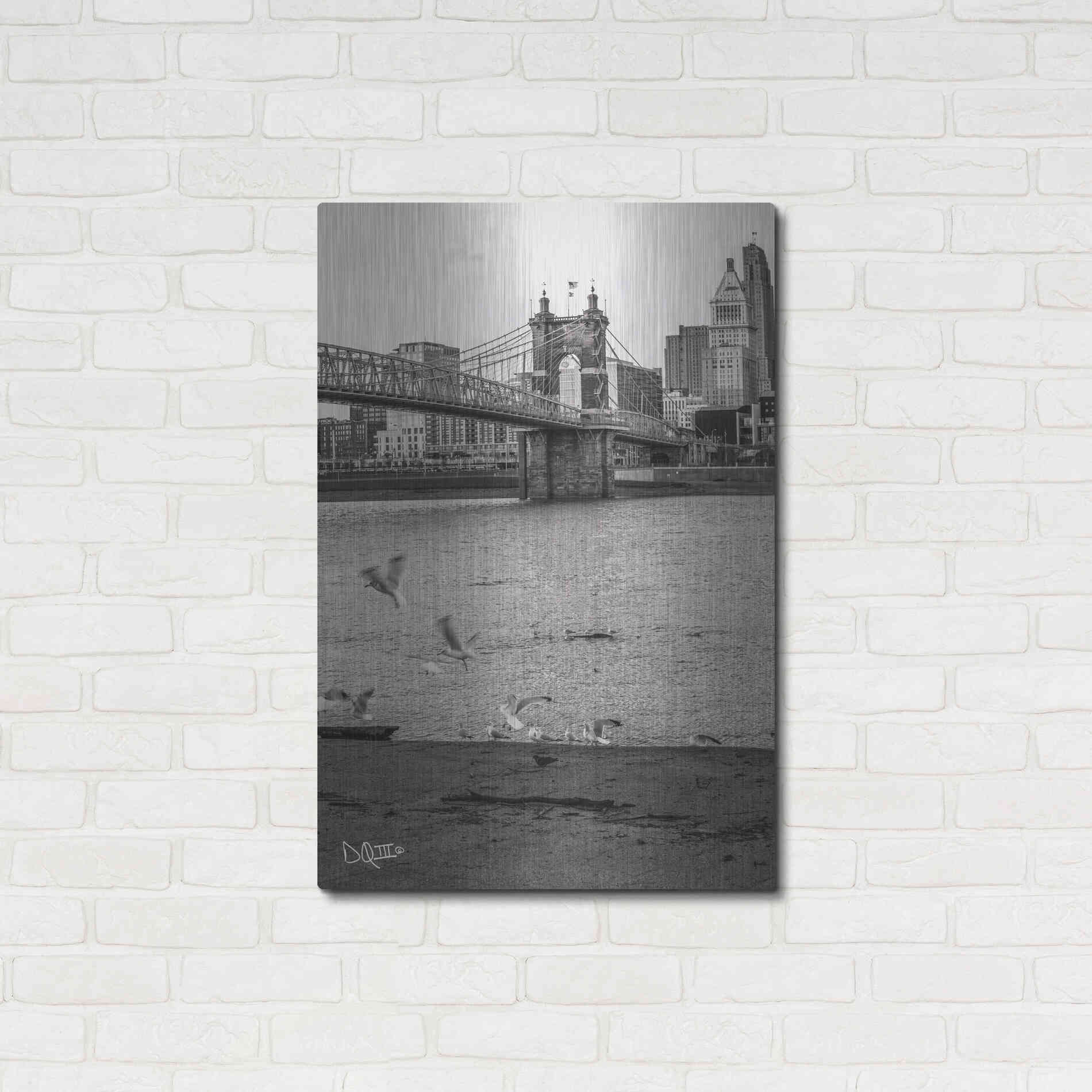 Luxe Metal Art 'Suspension Bridge I' by Donnie Quillen Metal Wall Art,24x36