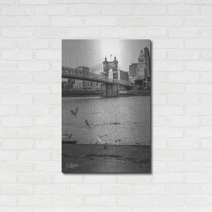 Luxe Metal Art 'Suspension Bridge I' by Donnie Quillen Metal Wall Art,24x36