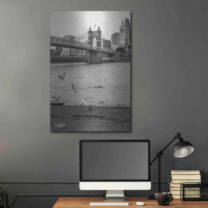 Luxe Metal Art 'Suspension Bridge I' by Donnie Quillen Metal Wall Art,24x36