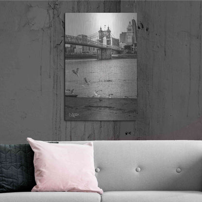 Luxe Metal Art 'Suspension Bridge I' by Donnie Quillen Metal Wall Art,24x36