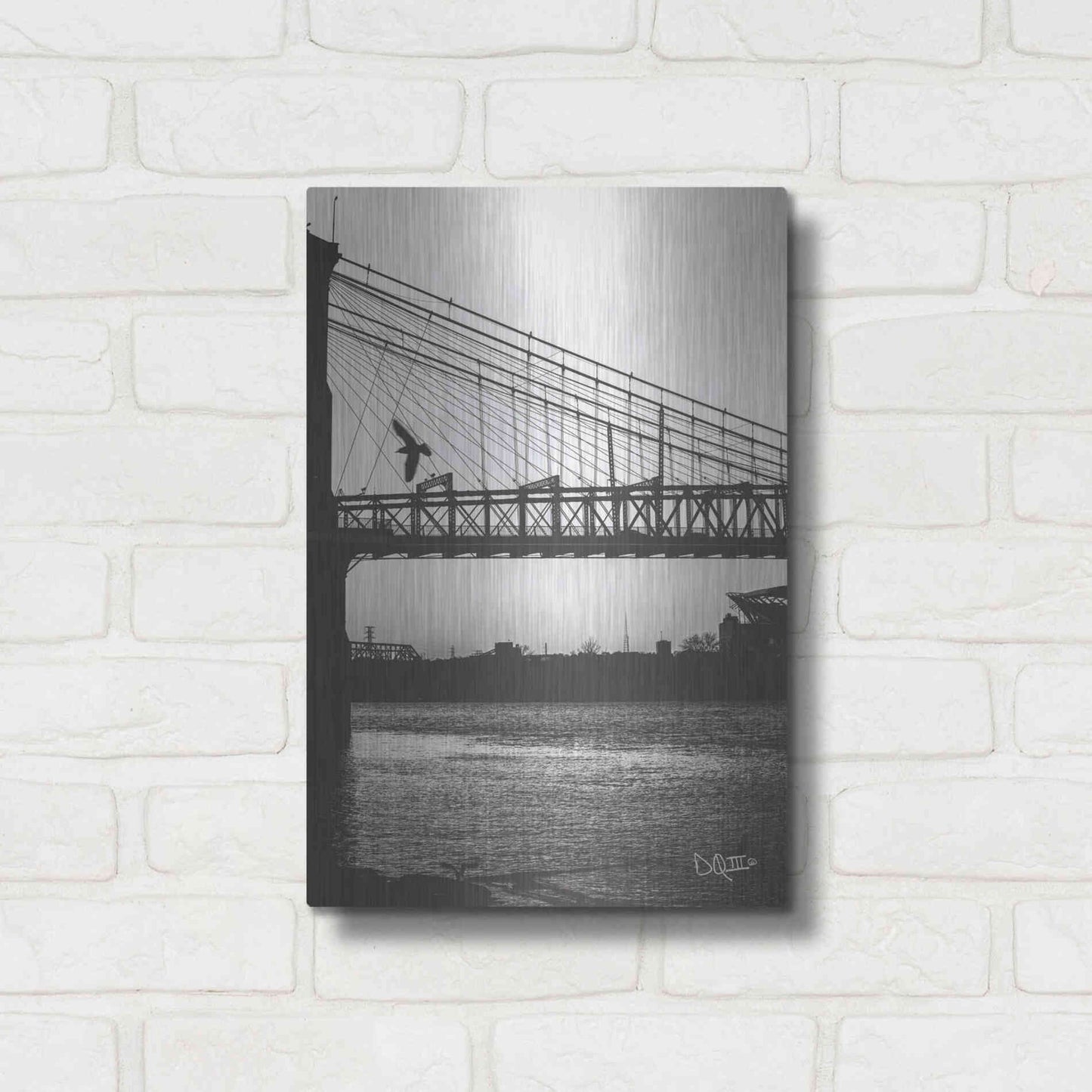 Luxe Metal Art 'Suspension Bridge II' by Donnie Quillen Metal Wall Art,12x16