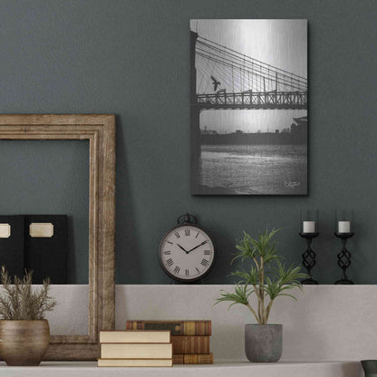Luxe Metal Art 'Suspension Bridge II' by Donnie Quillen Metal Wall Art,12x16