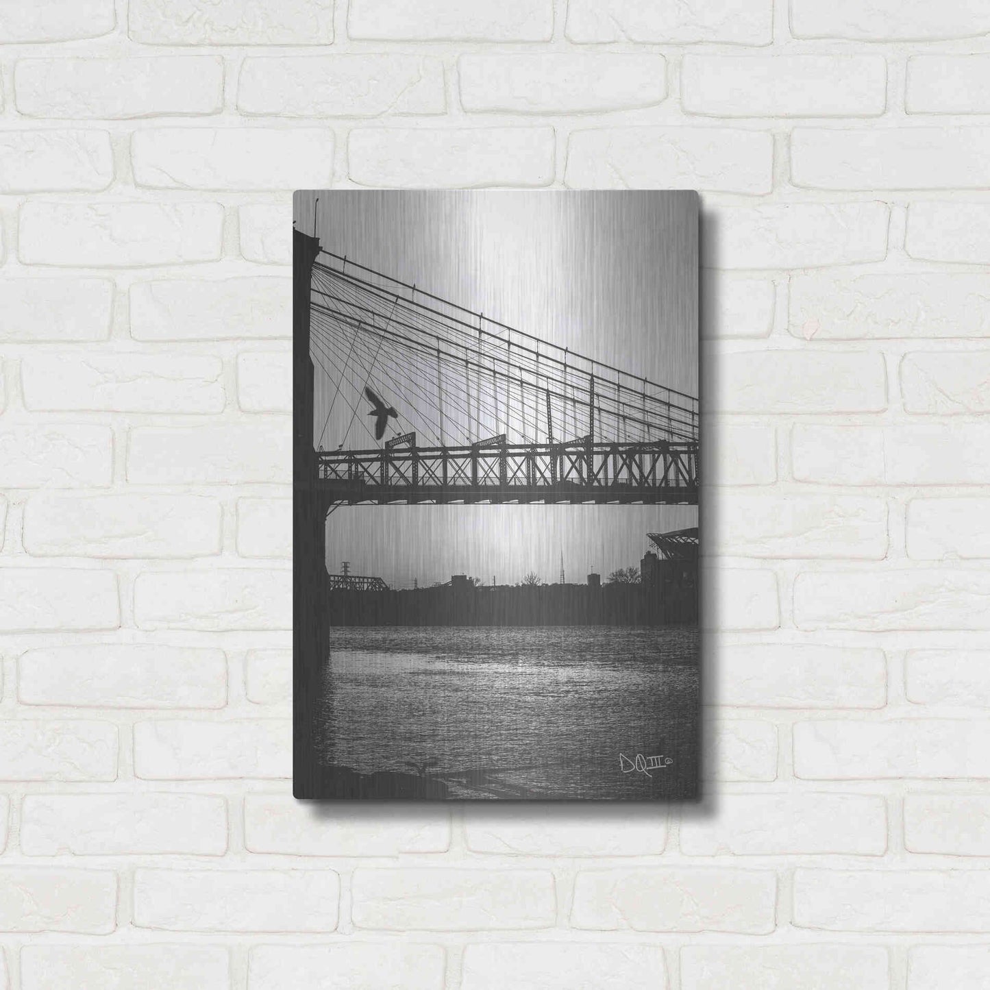 Luxe Metal Art 'Suspension Bridge II' by Donnie Quillen Metal Wall Art,16x24