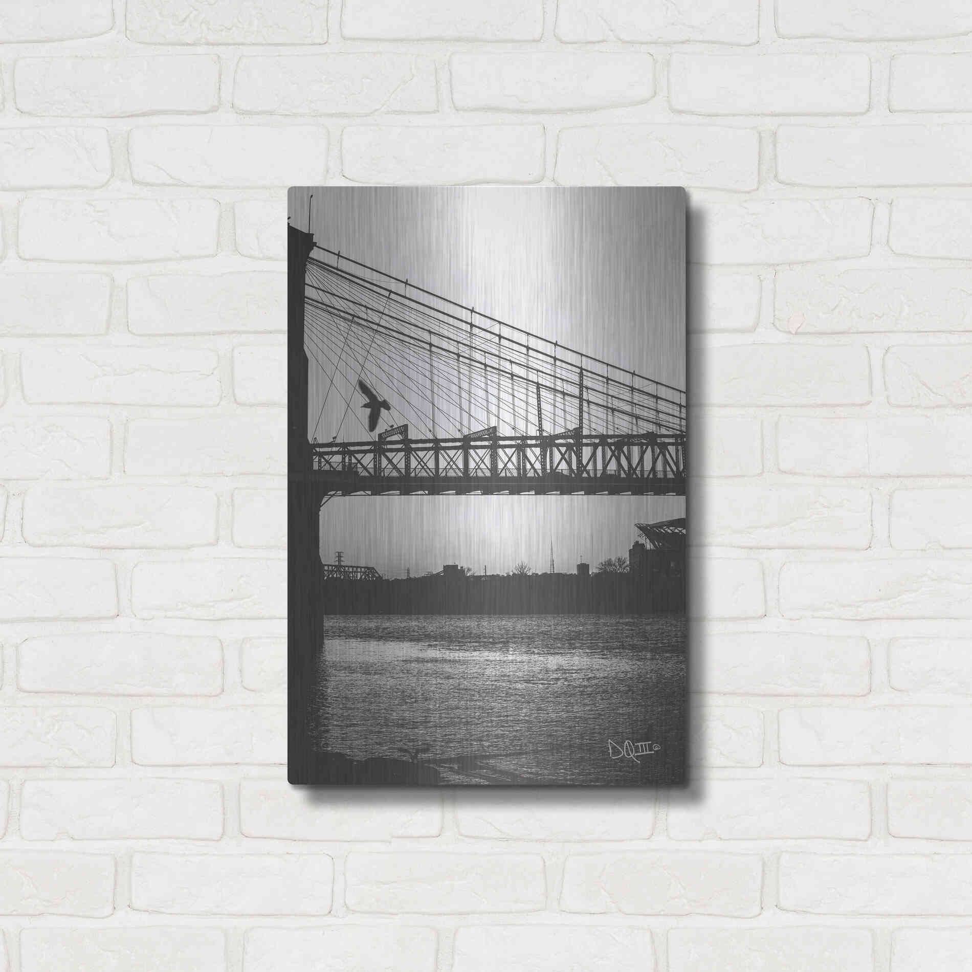 Luxe Metal Art 'Suspension Bridge II' by Donnie Quillen Metal Wall Art,16x24