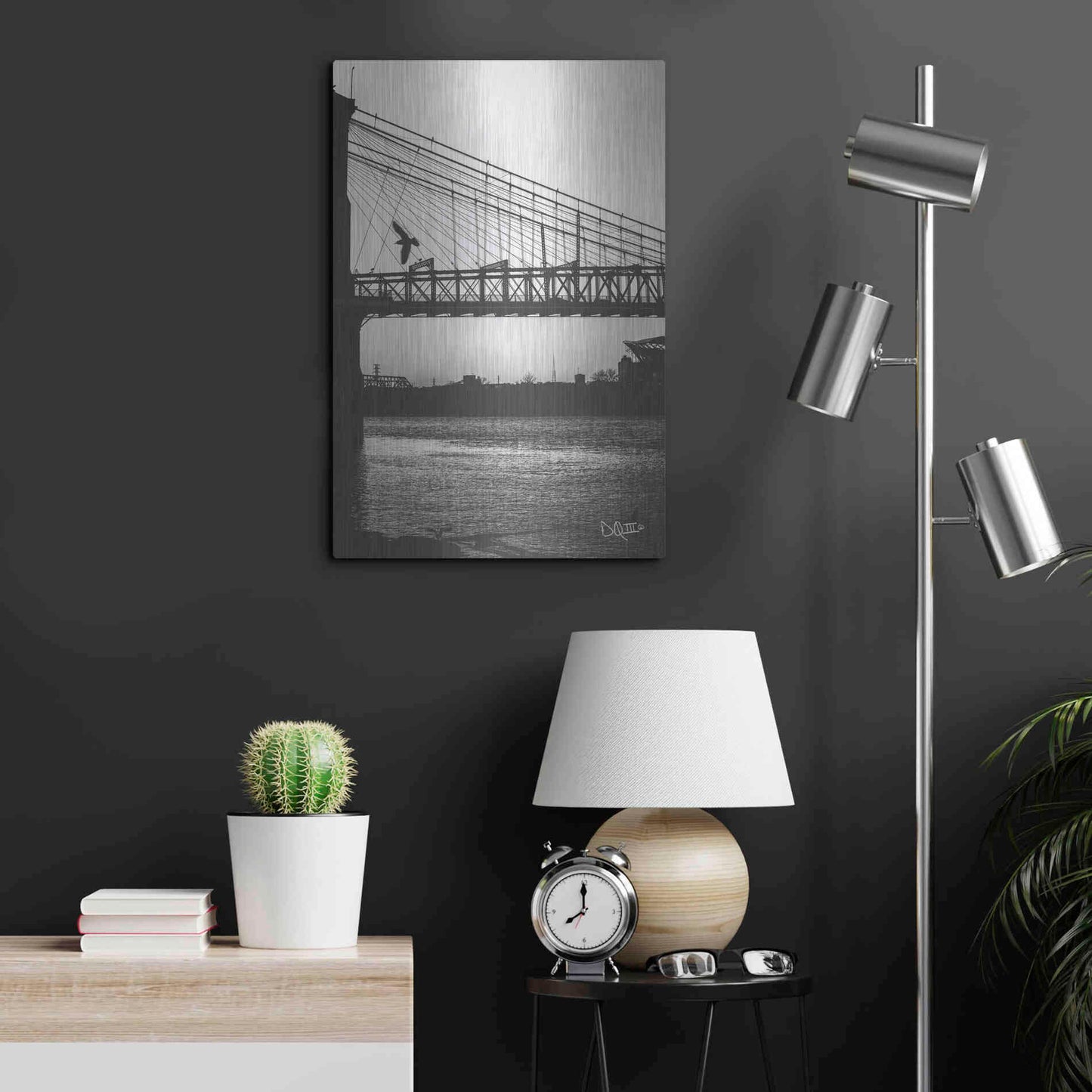 Luxe Metal Art 'Suspension Bridge II' by Donnie Quillen Metal Wall Art,16x24
