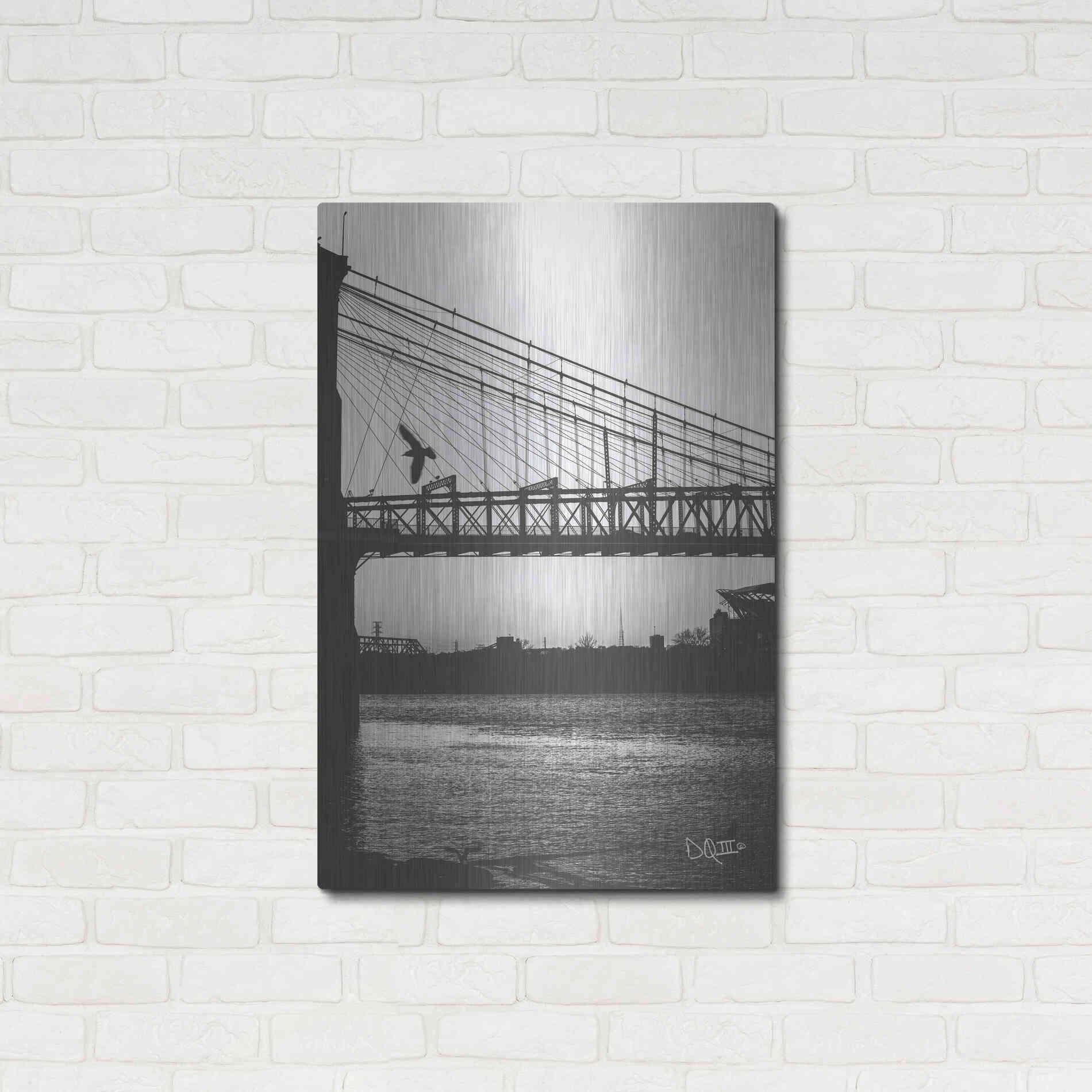 Luxe Metal Art 'Suspension Bridge II' by Donnie Quillen Metal Wall Art,24x36