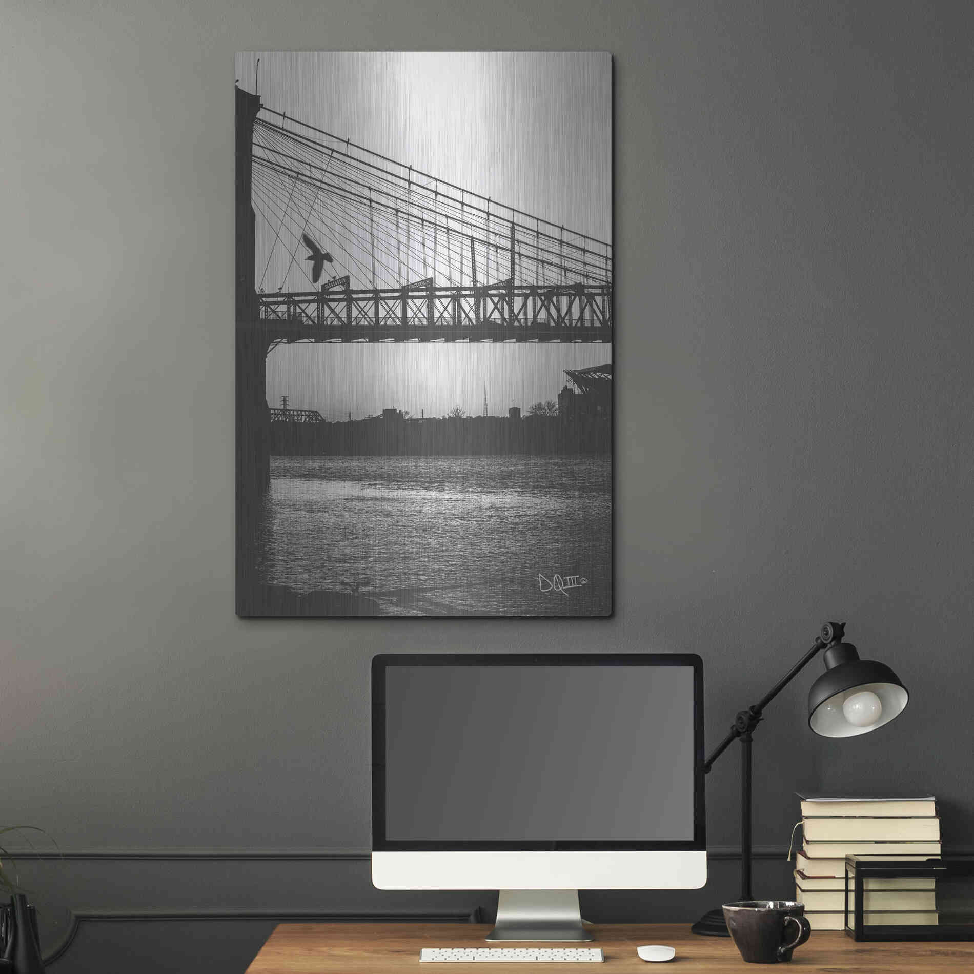 Luxe Metal Art 'Suspension Bridge II' by Donnie Quillen Metal Wall Art,24x36