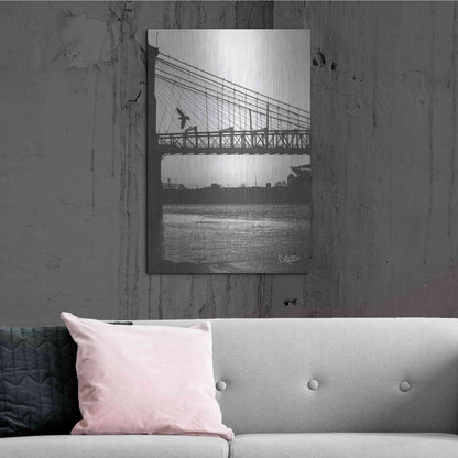 Luxe Metal Art 'Suspension Bridge II' by Donnie Quillen Metal Wall Art,24x36